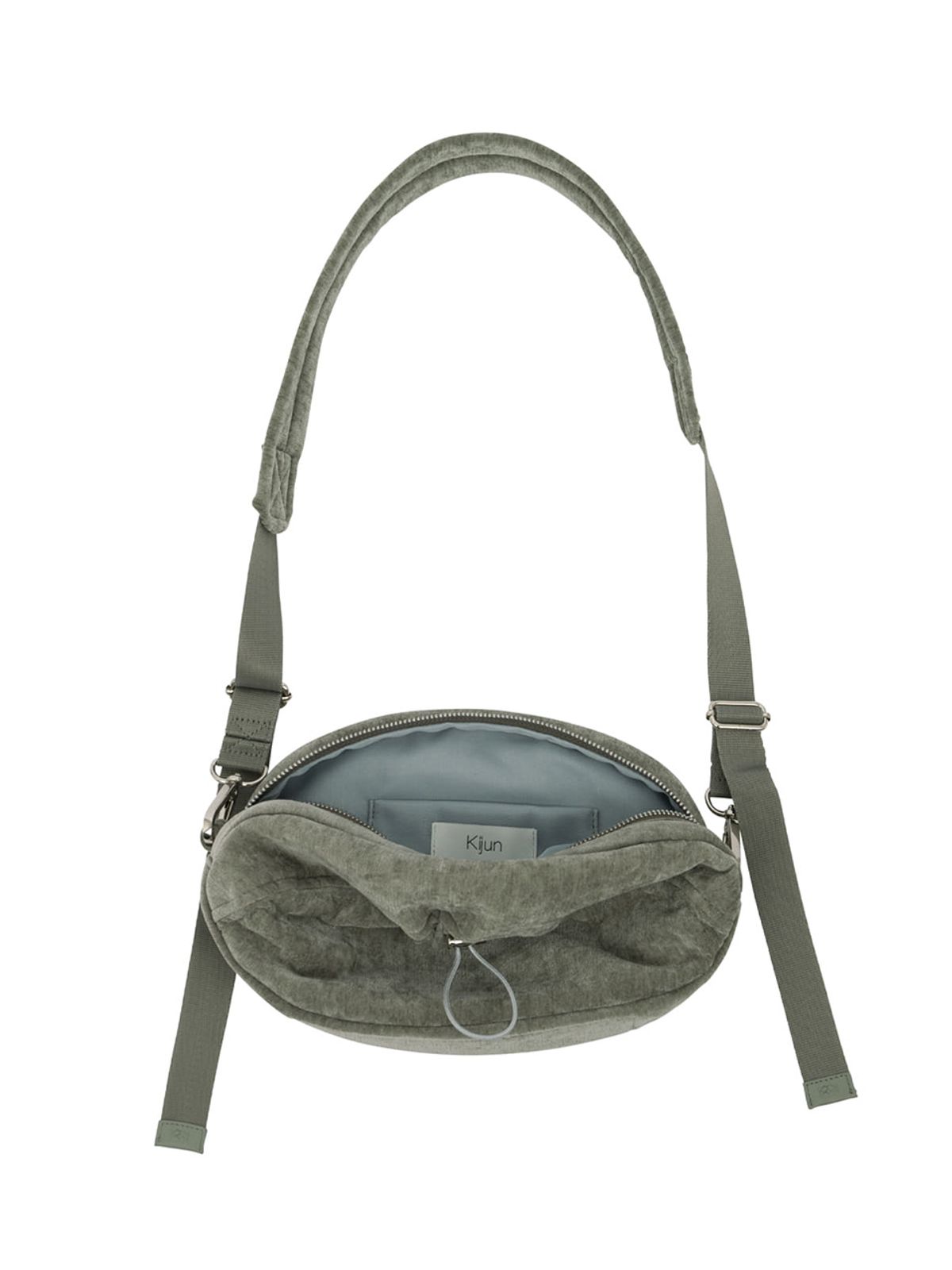 기준(KIJUN) Velvet Pecan Bag Grey