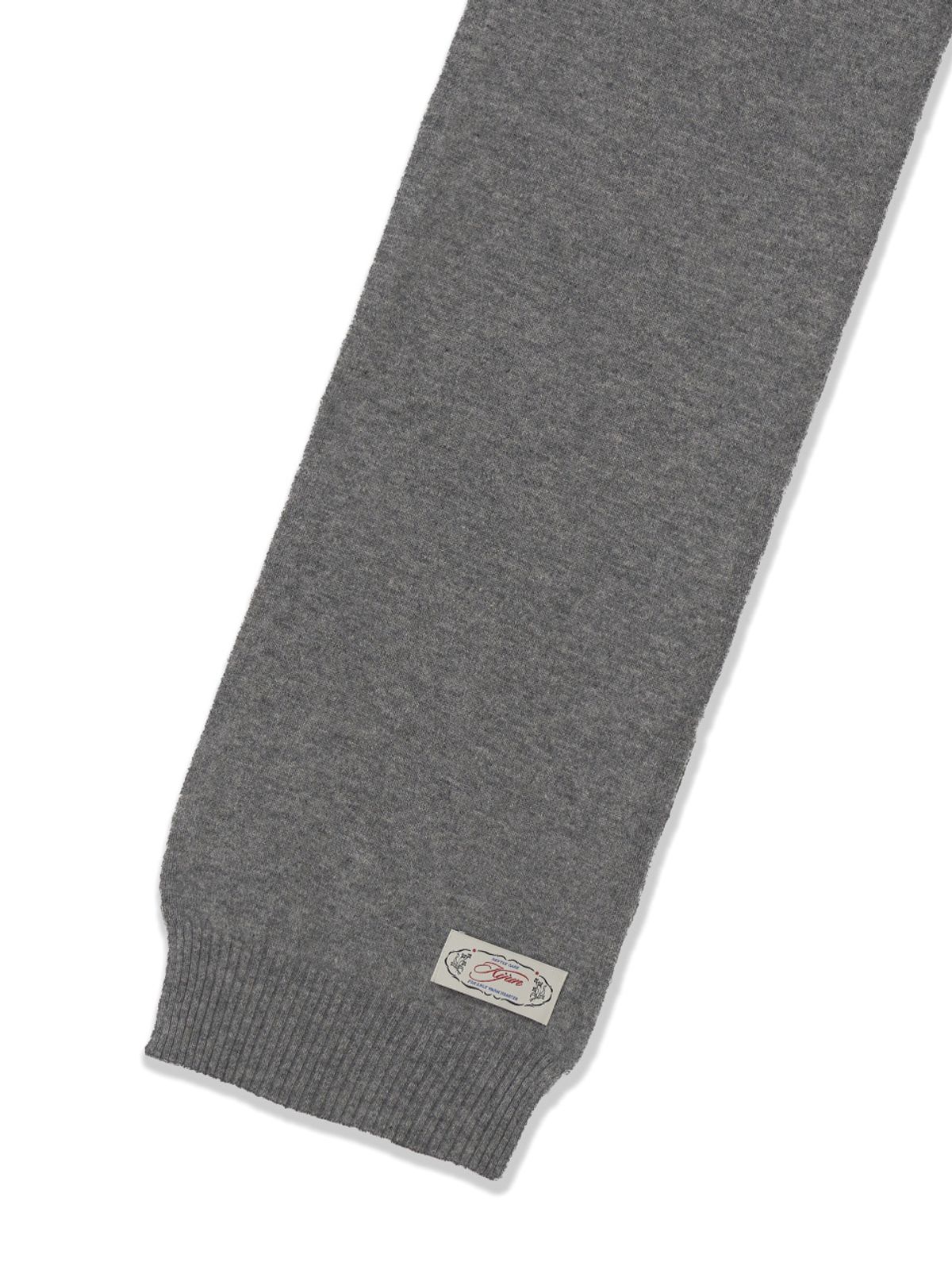 기준(KIJUN) Merino Wool Short Muffler Melange Grey
