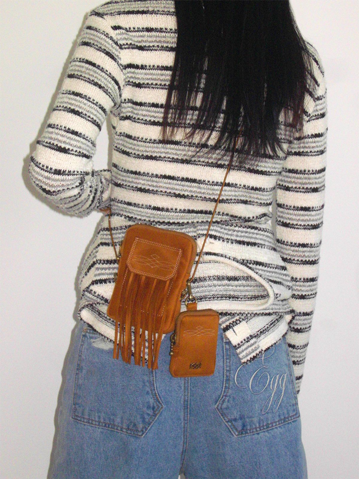 기준(KIJUN) Western Mini Pocket Brown