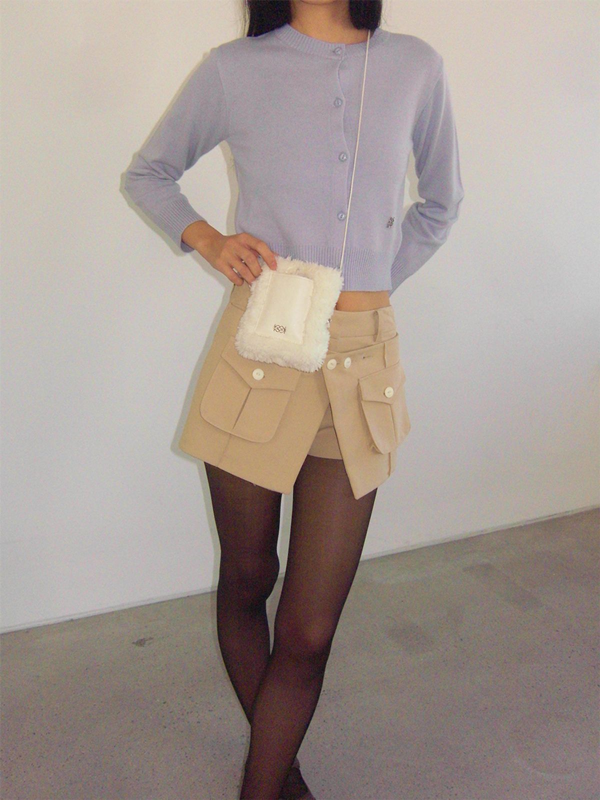 기준(KIJUN) Teddy Mini Bag Ivory