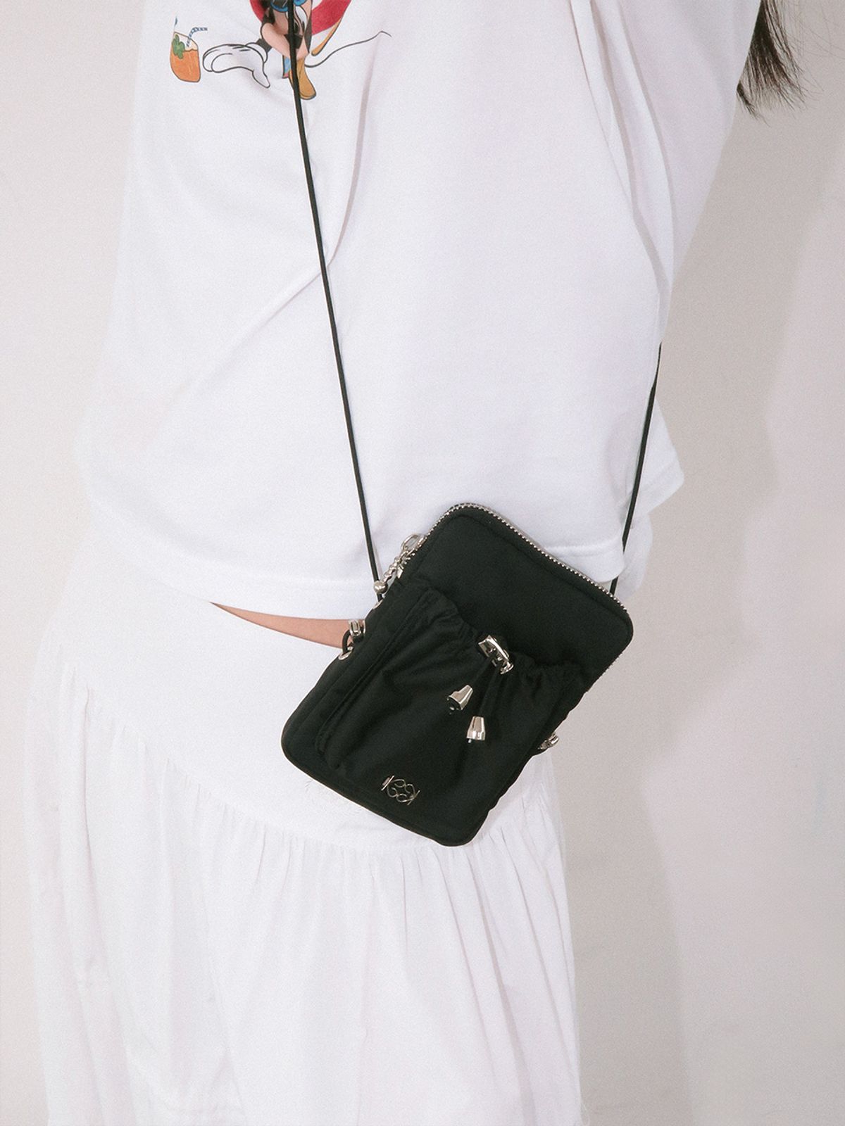 기준(KIJUN) Drawstring Mini Bag Black