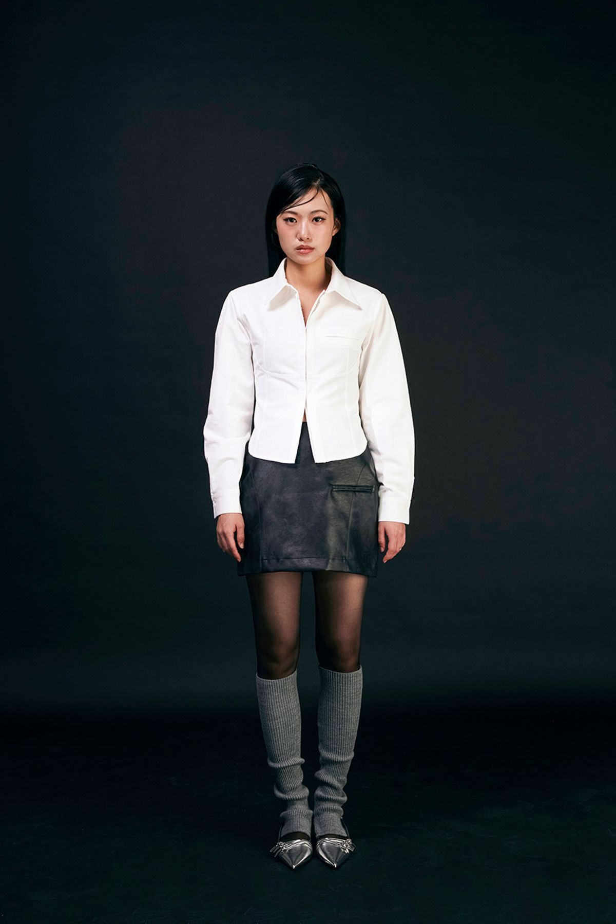 카프리슈(CAPRICIEUX) Jane corset shirt (white)