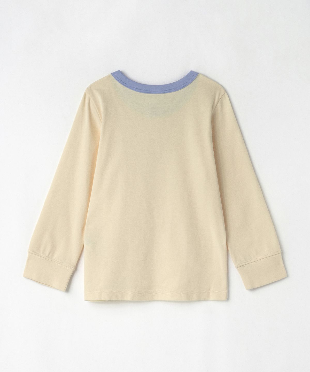 무신사 스탠다드 키즈(MUSINSA STANDARD KIDS) 컬러 블록 헨리 넥 실내복 세트 [레몬 크림/파스텔 블루]