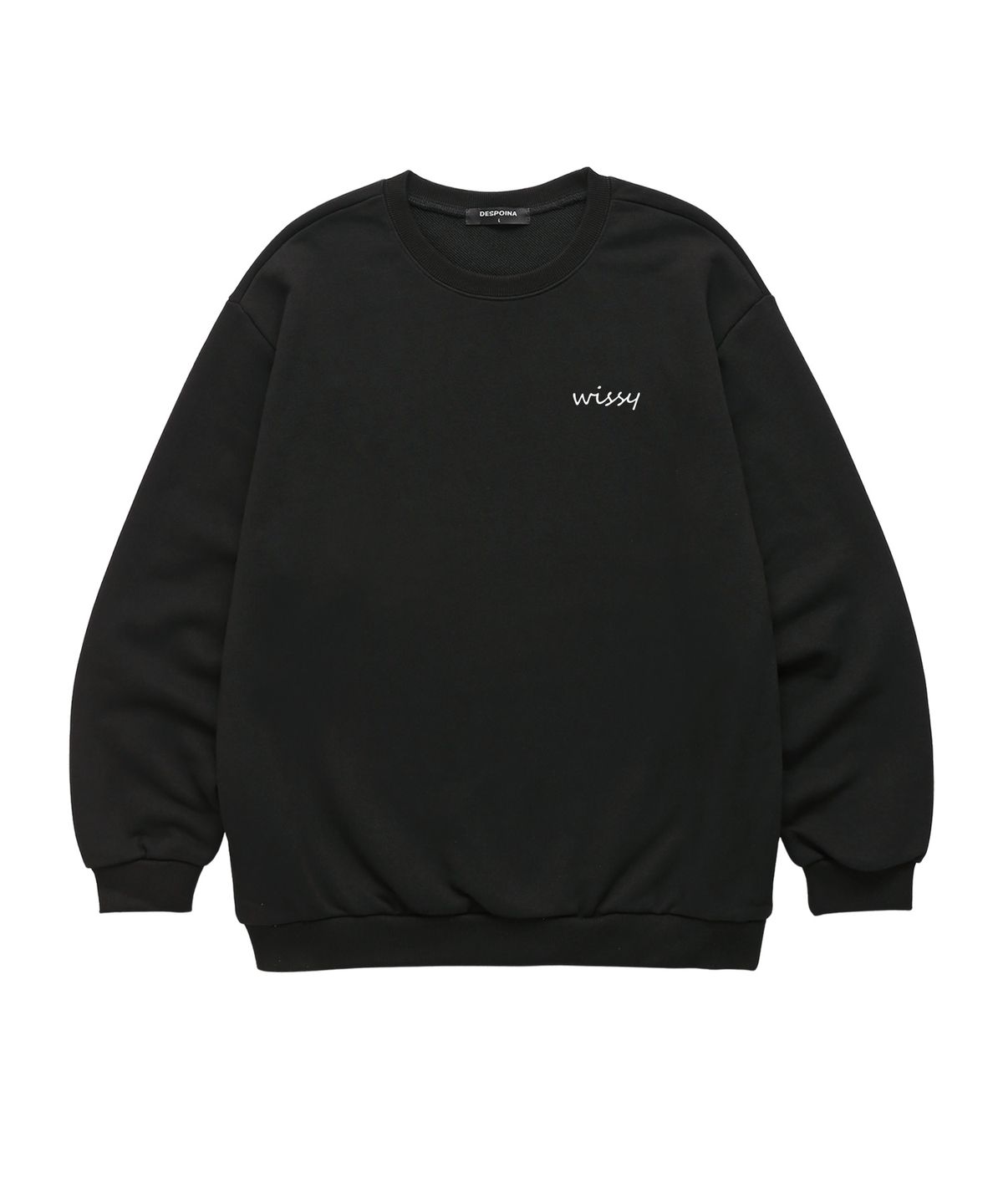 위씨(WISSY) BASIC LOGO 맨투맨 (WLS005) 블랙
