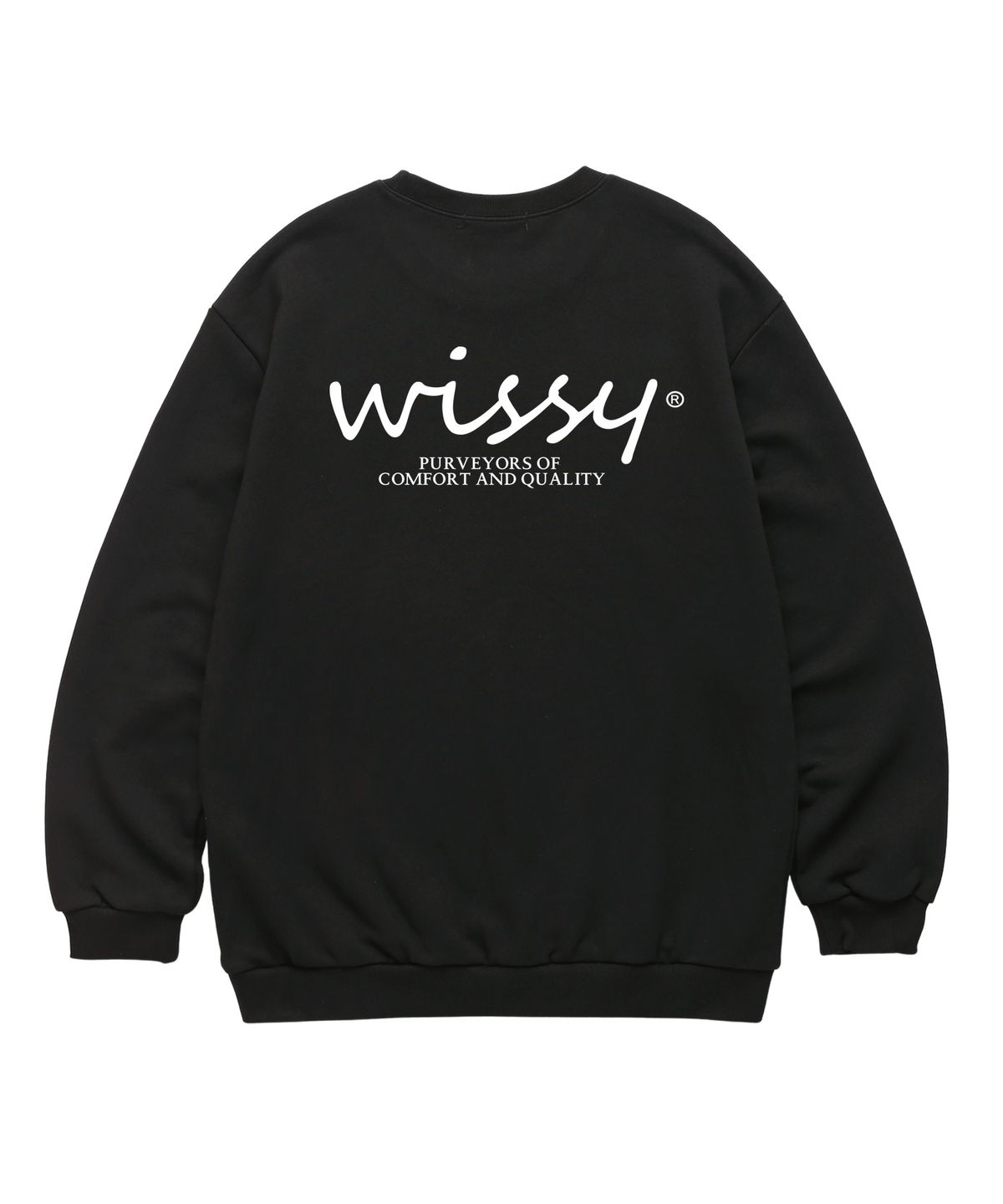 위씨(WISSY) BASIC LOGO 맨투맨 (WLS005) 블랙