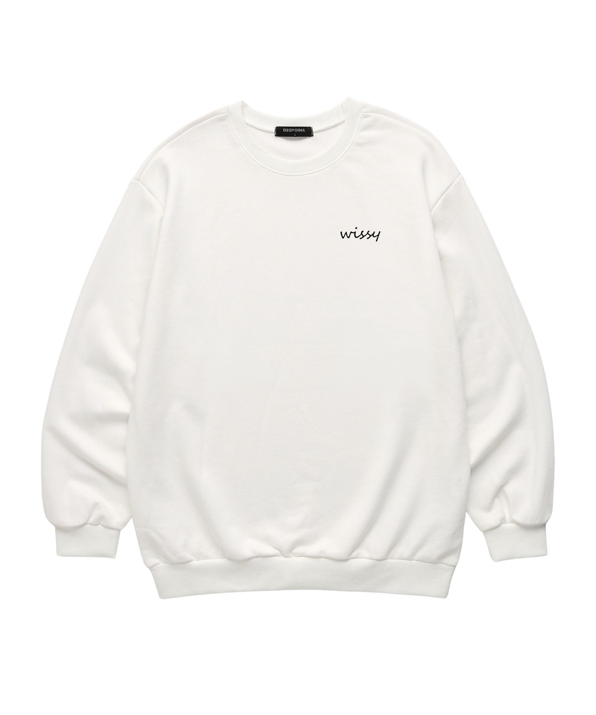 위씨(WISSY) BASIC LOGO 맨투맨 (WLS005) 화이트