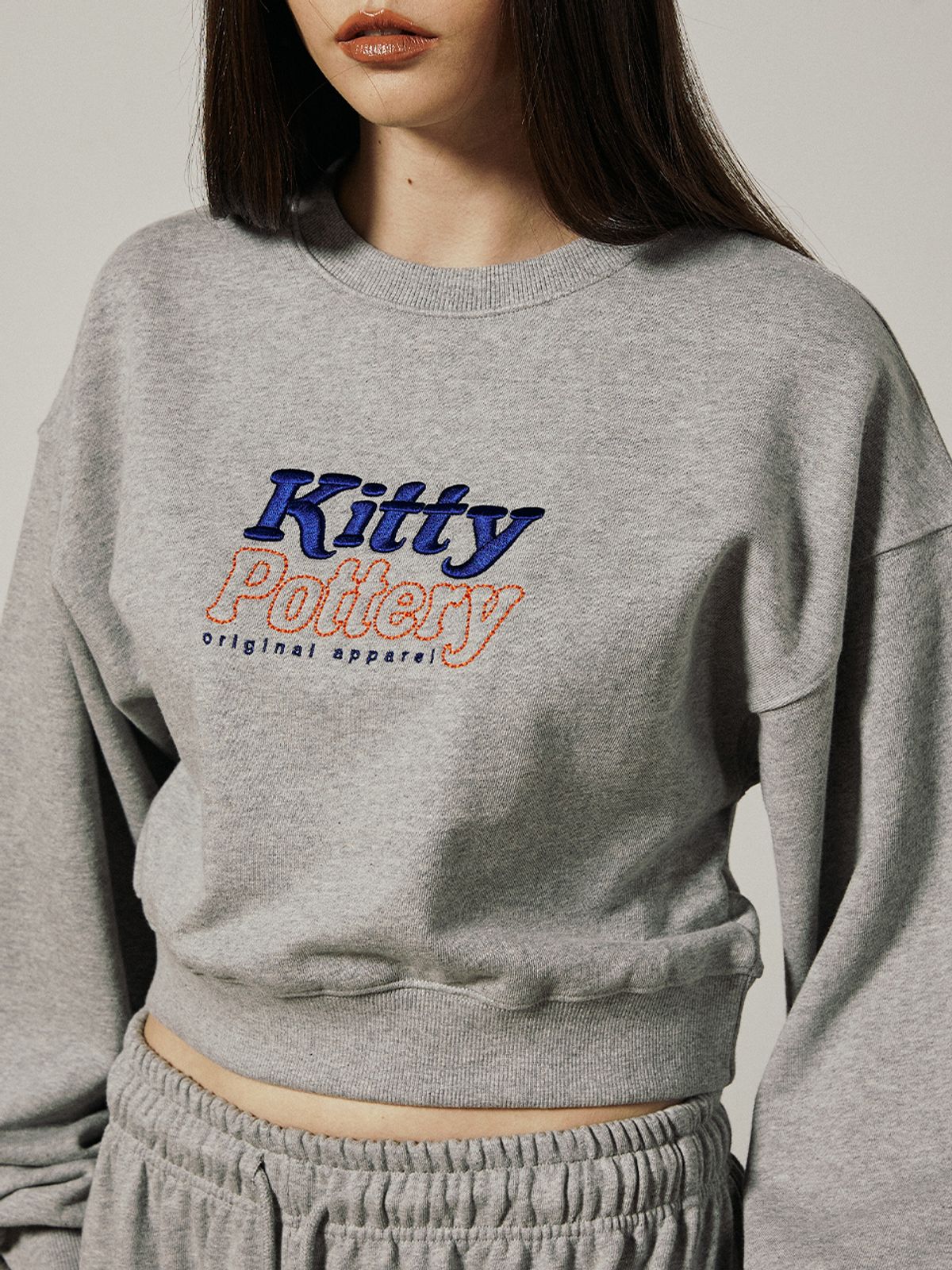 키티포터리(KITTY POTTERY) KITTY POTTERY LOGO SWEAT SHIRTS [M/GREY]