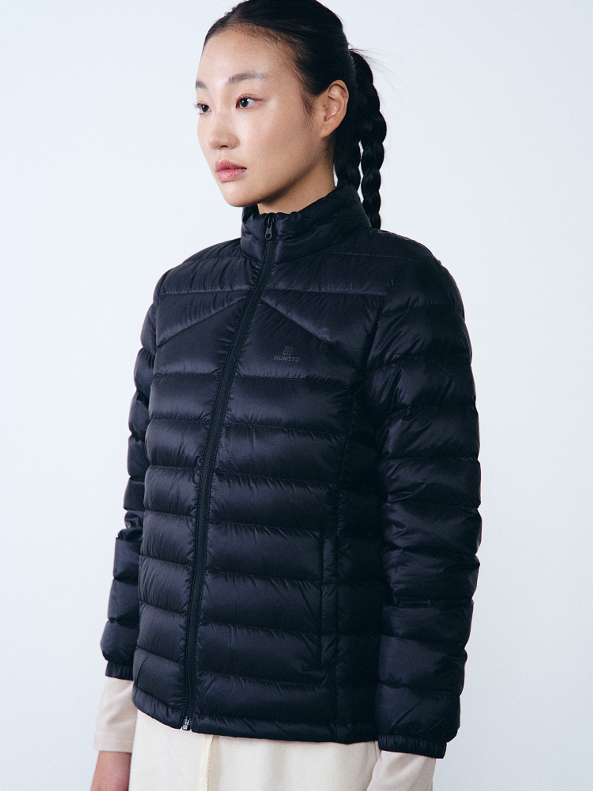 험토(HUMTTO) 여성 덕다운 경량 패딩 파울러(Black)