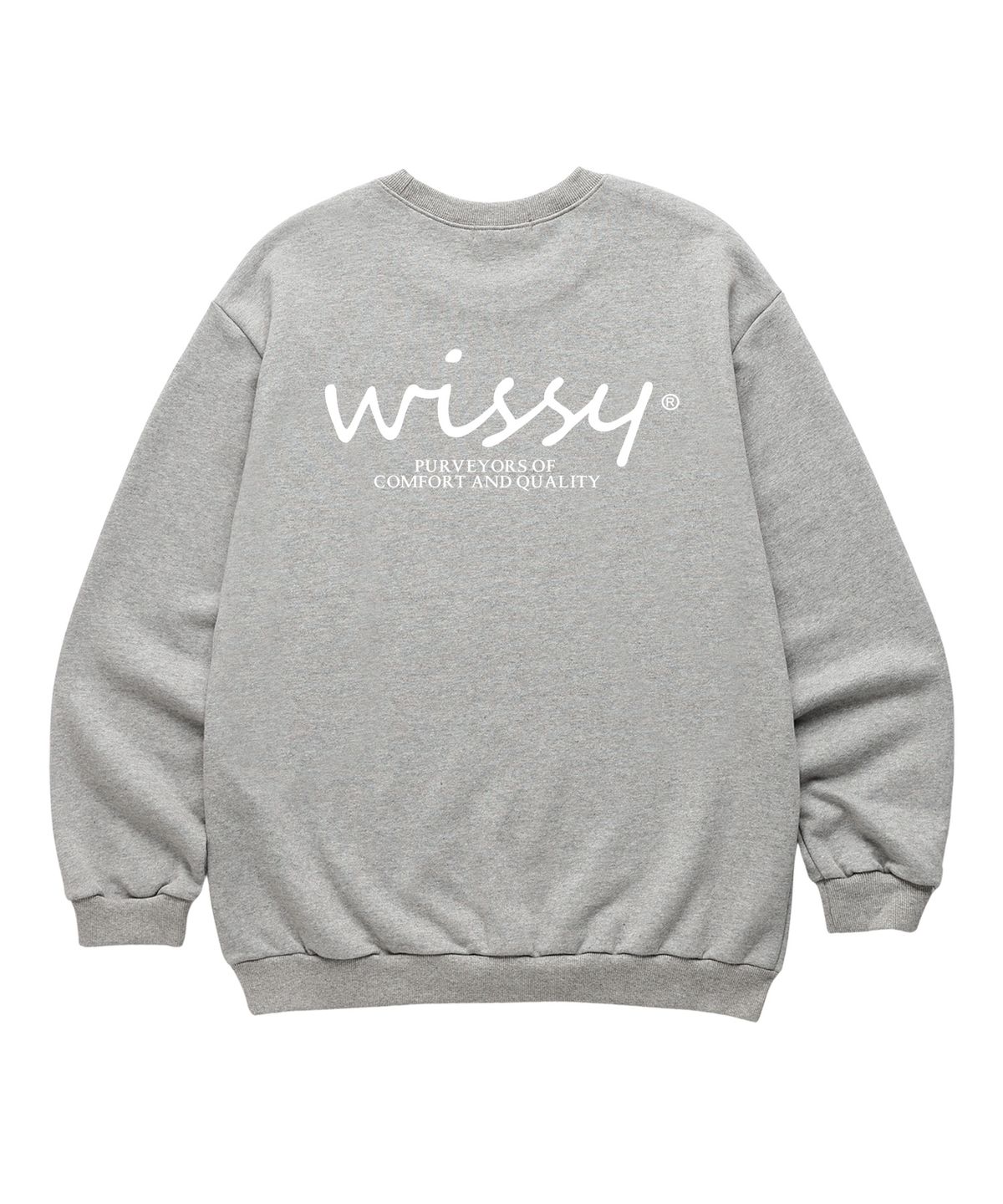 위씨(WISSY) BASIC LOGO 맨투맨 (WLS005) 멜란지그레이