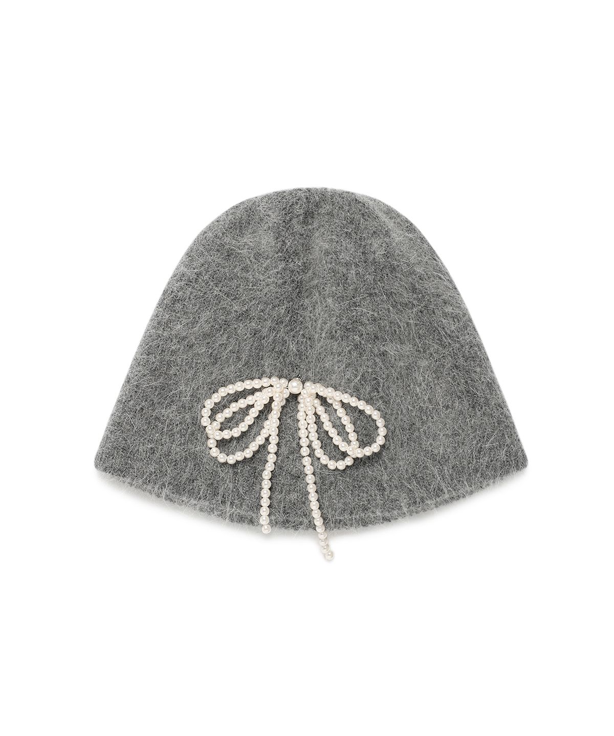 로라로라(ROLAROLA) RIBBON ANGORA BEANIE GRAY