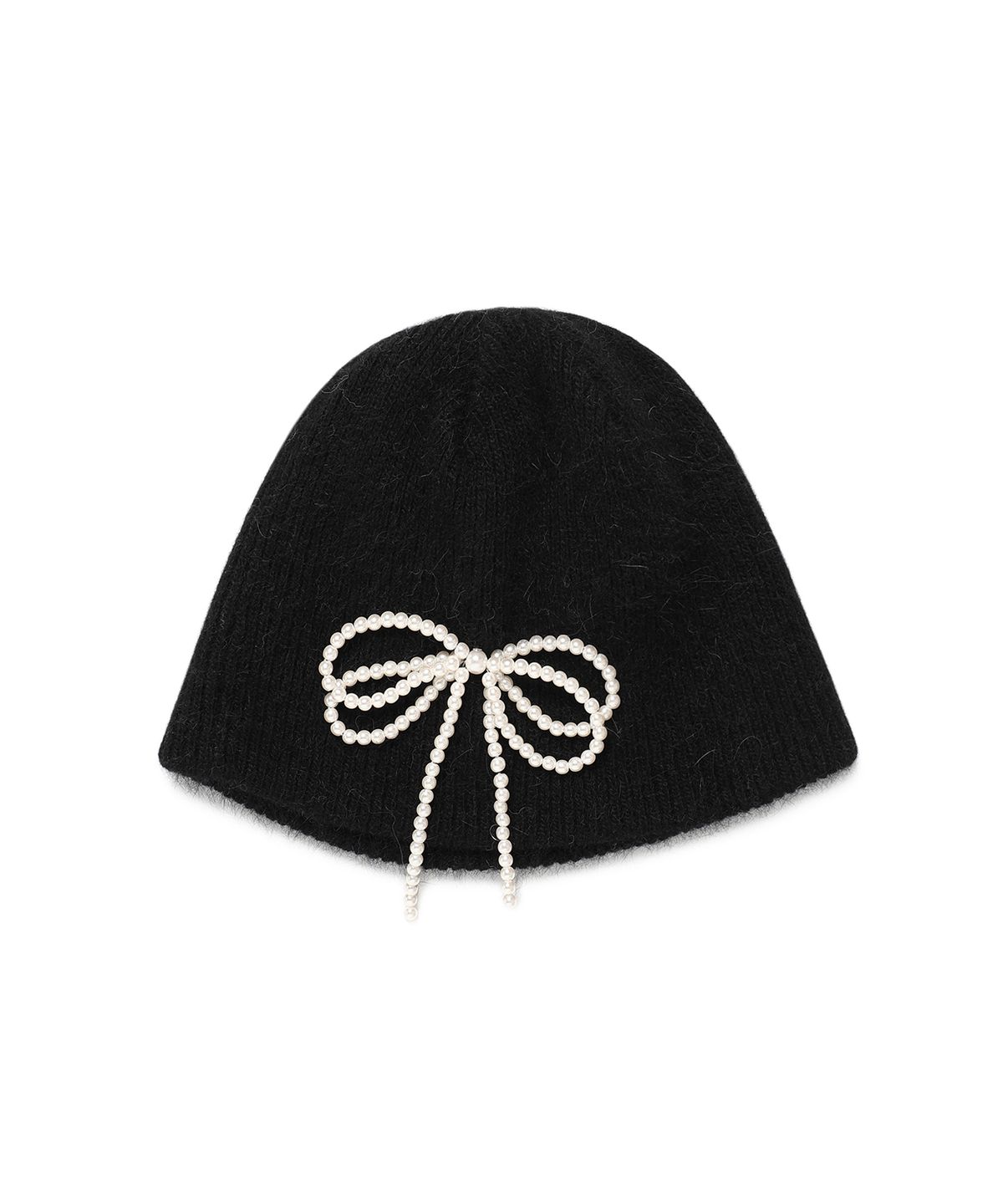 로라로라(ROLAROLA) RIBBON ANGORA BEANIE BLACK