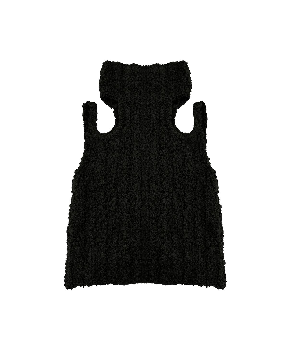 트리밍버드(TREEMINGBIRD) Shoulder Cutouts Knit Set-up Bolero&Sleeveless [ Black ]