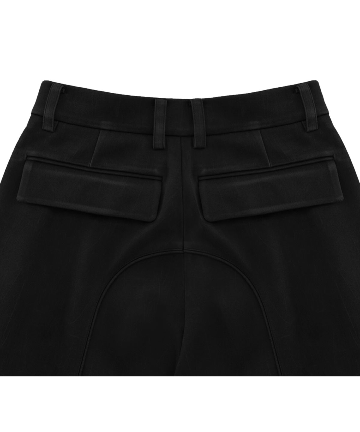 트리밍버드(TREEMINGBIRD) Suede Piping Classic Set-up Pants [ Black ]