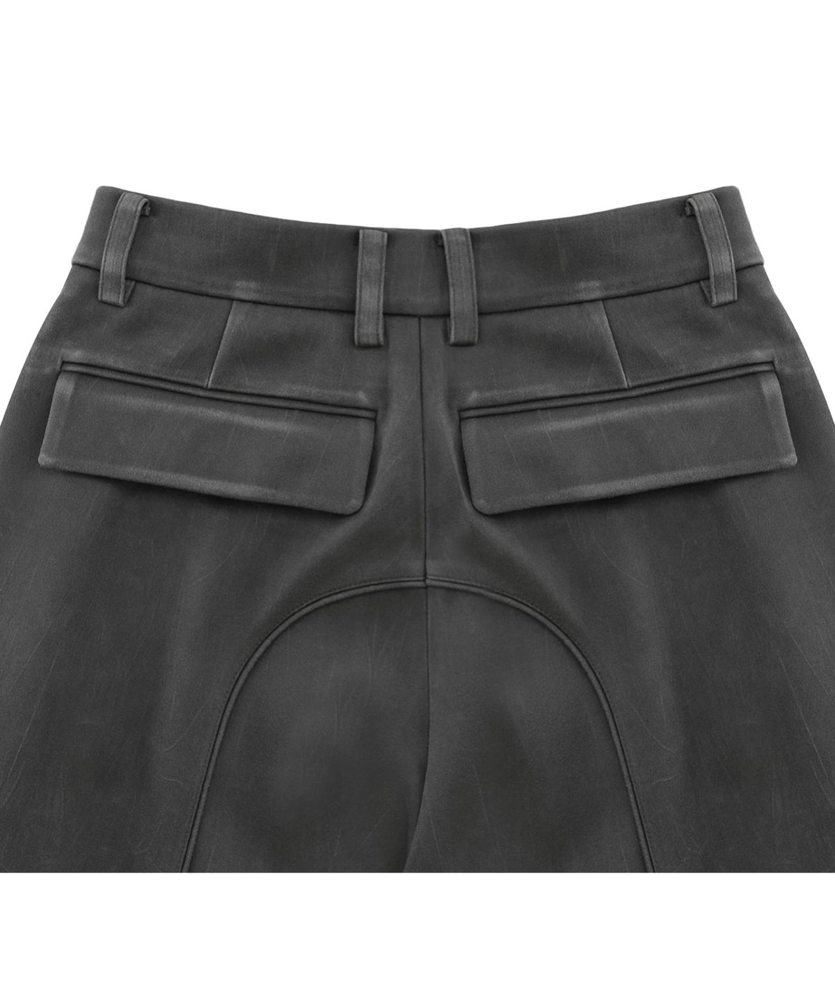 트리밍버드(TREEMINGBIRD) Suede Piping Classic Set-up Pants [ Charcoal ]