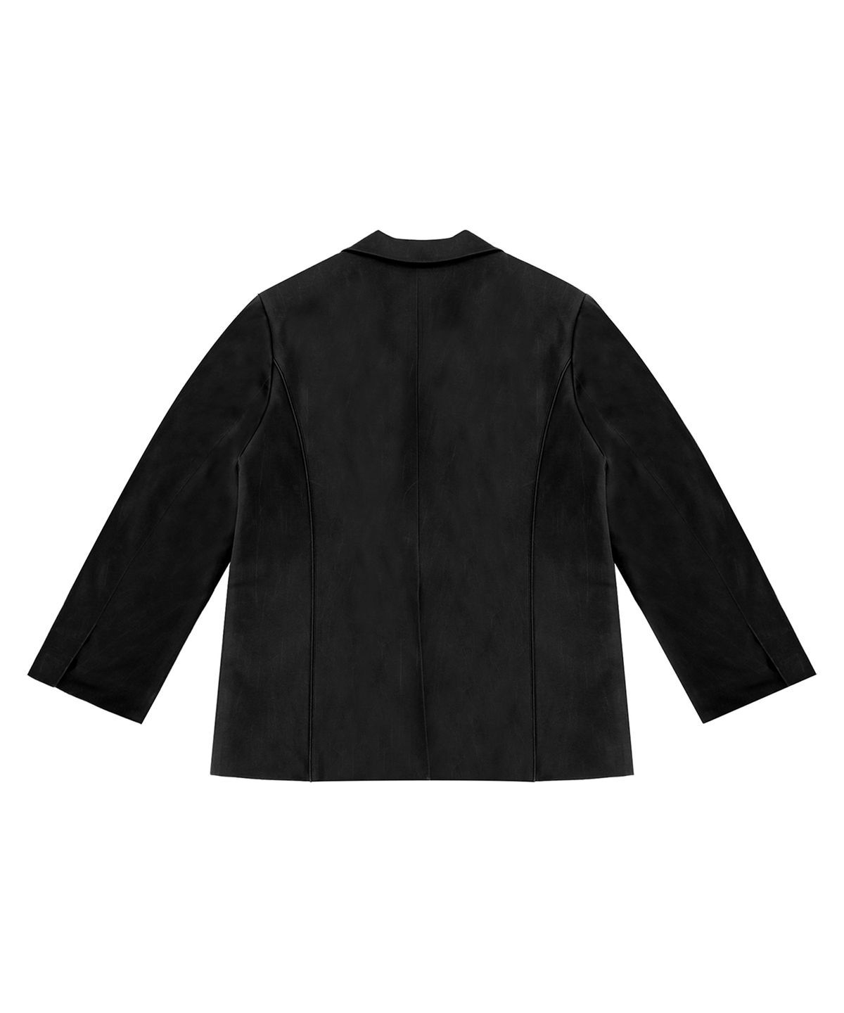 트리밍버드(TREEMINGBIRD) Suede Piping Classic Set-up Jacket [ Black ]