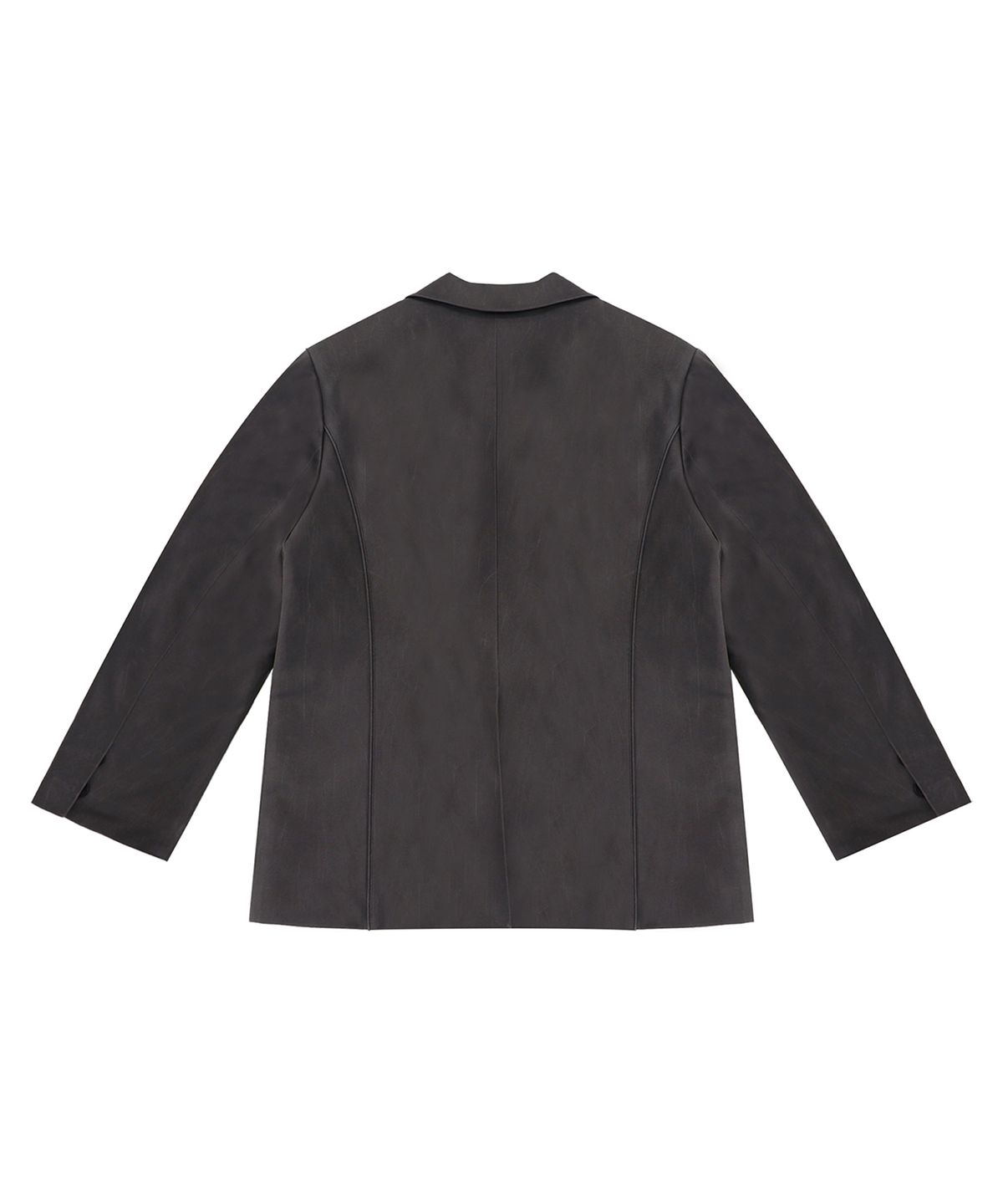트리밍버드(TREEMINGBIRD) Suede Piping Classic Set-up Jacket [ Charcoal ]