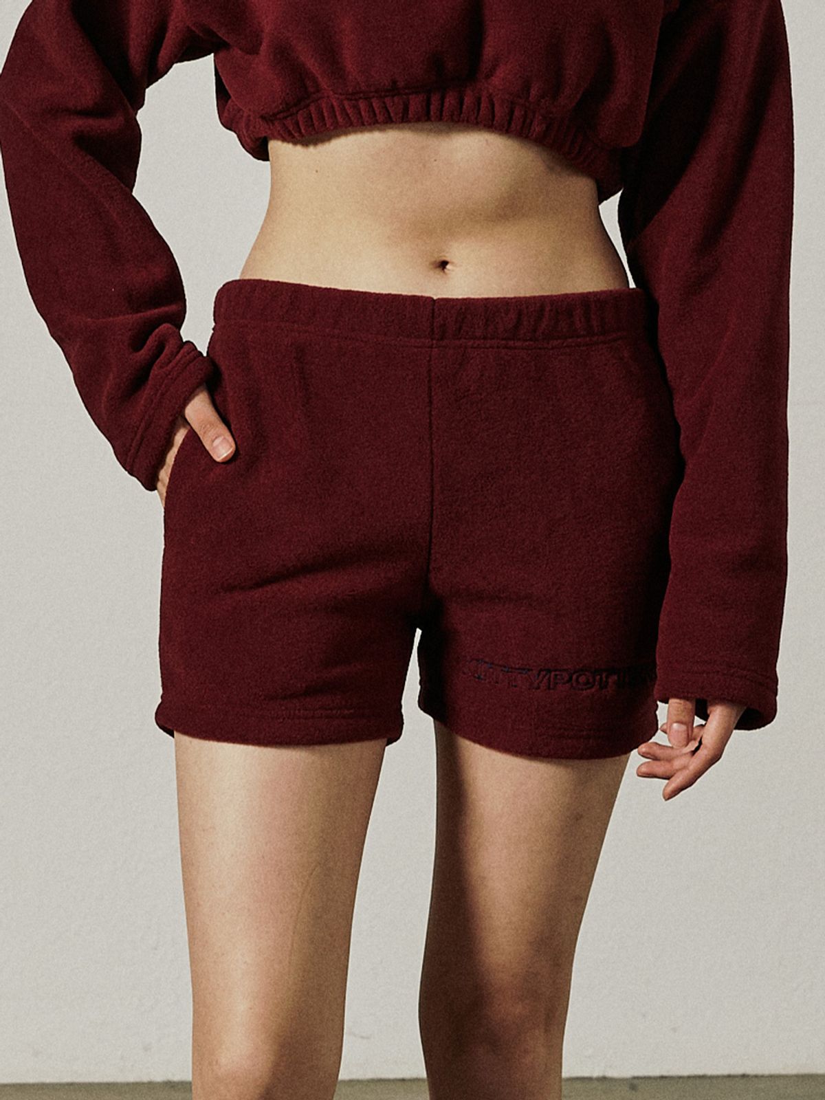 키티포터리(KITTY POTTERY) BOA SHORT PANTS [WINE]