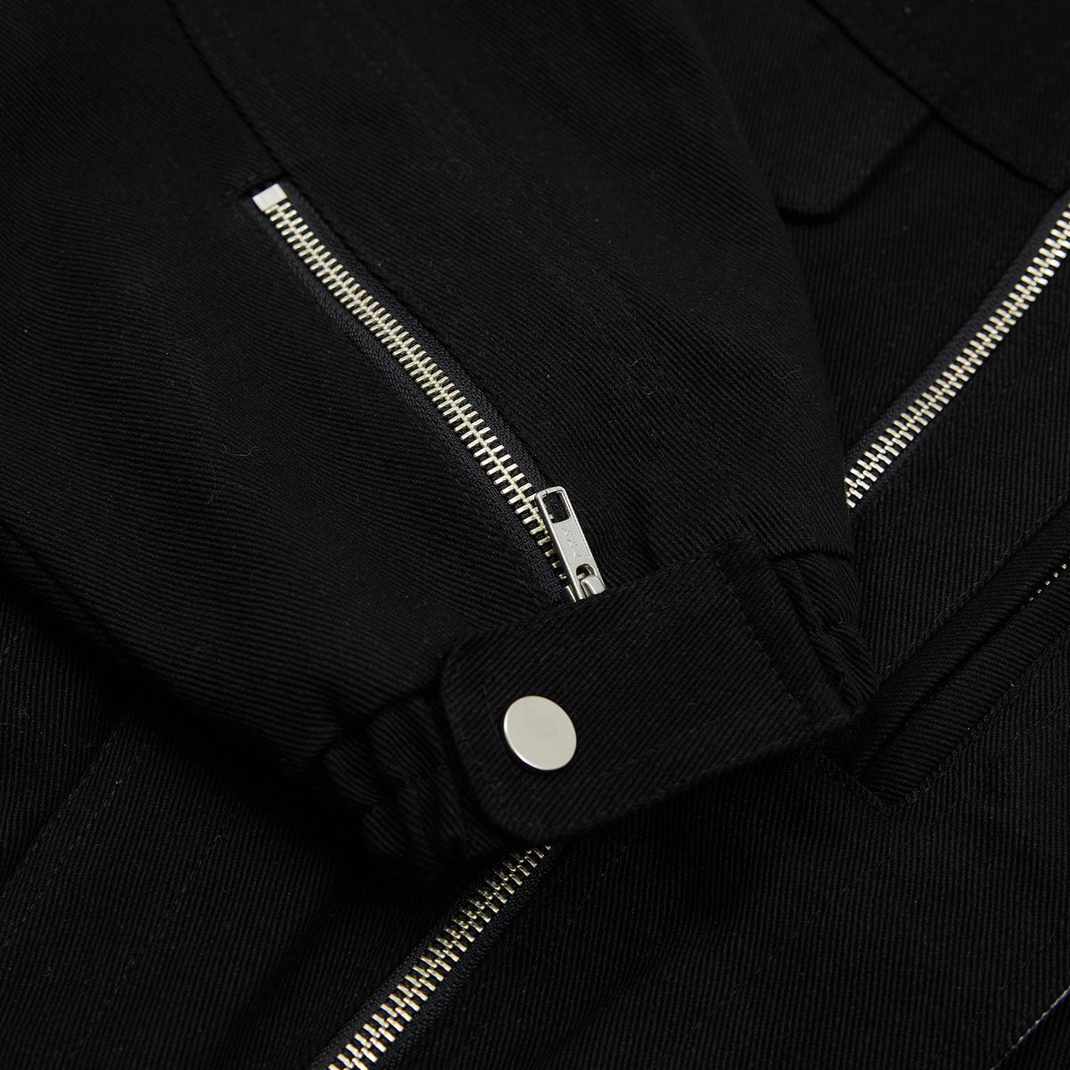 샴페인 블랭크 에스테틱(CHAMPAGNE BLANK AESTHETIC) HEAVY COTTON HIDDEN DETAIL 2-WAY JACKET BLACK