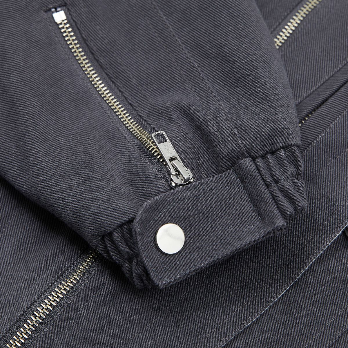 샴페인 블랭크 에스테틱(CHAMPAGNE BLANK AESTHETIC) HEAVY COTTON HIDDEN DETAIL 2-WAY JACKET GREY