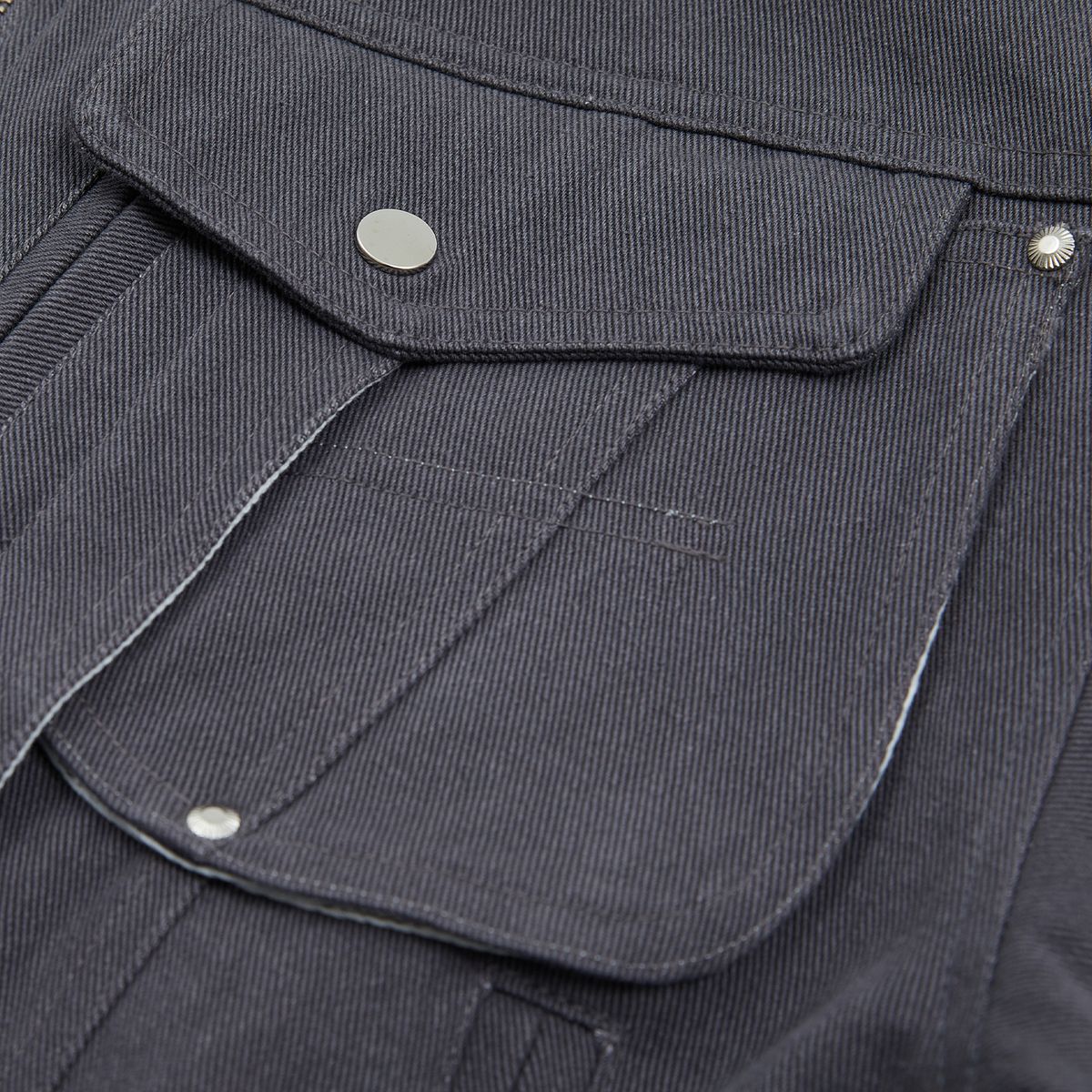 샴페인 블랭크 에스테틱(CHAMPAGNE BLANK AESTHETIC) HEAVY COTTON HIDDEN DETAIL 2-WAY JACKET GREY
