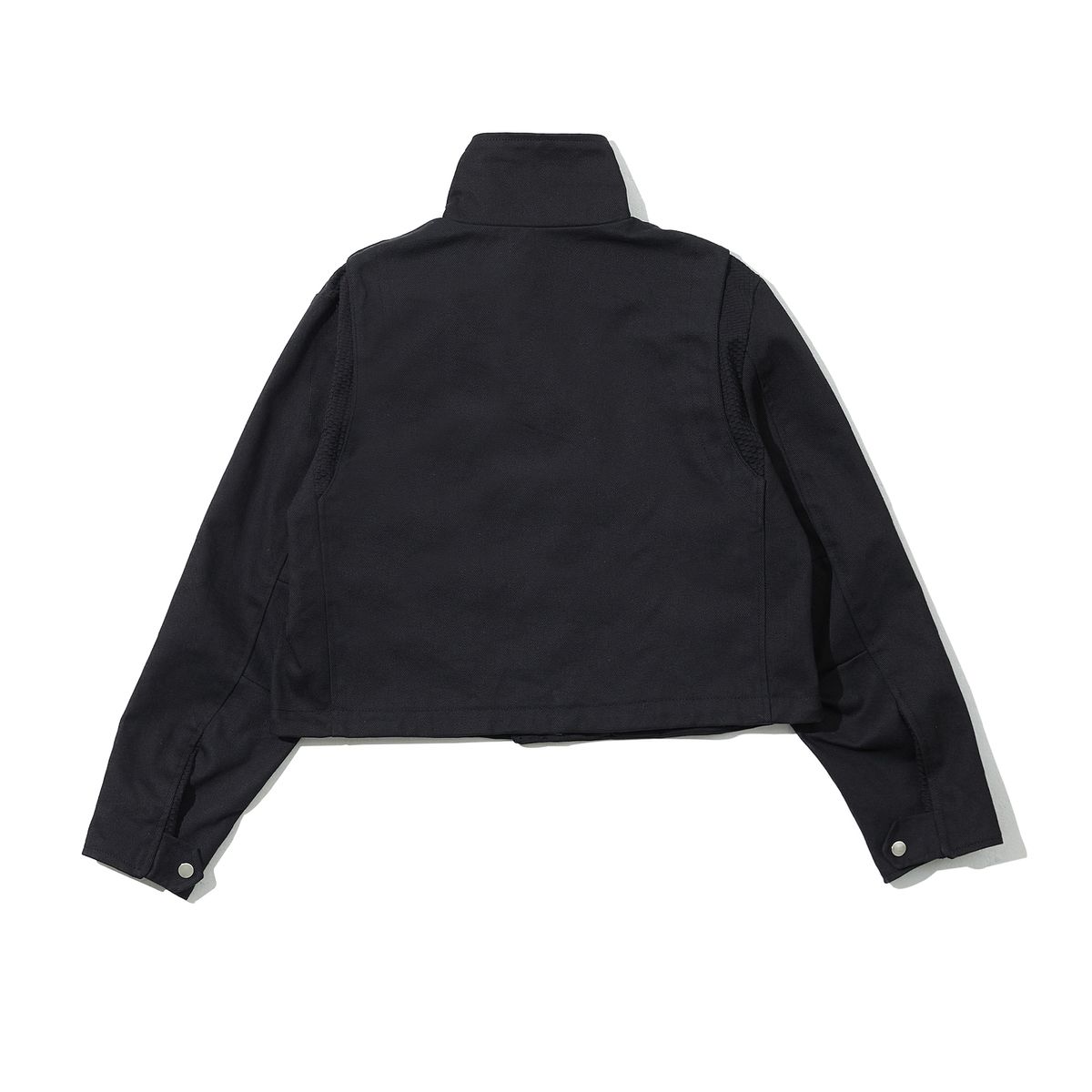 샴페인 블랭크 에스테틱(CHAMPAGNE BLANK AESTHETIC) HEAVY COTTON POST POCKET CROP JACKET BLACK