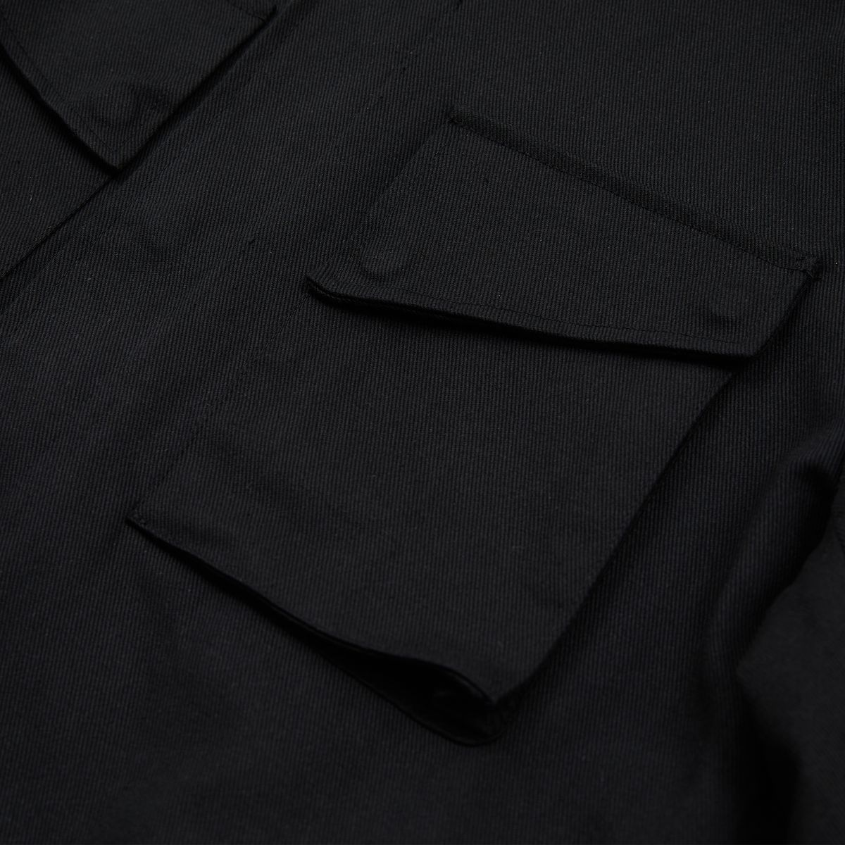 샴페인 블랭크 에스테틱(CHAMPAGNE BLANK AESTHETIC) HEAVY COTTON POST POCKET CROP JACKET BLACK