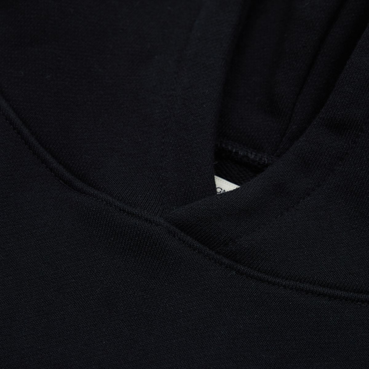 샴페인 블랭크 에스테틱(CHAMPAGNE BLANK AESTHETIC) LINE HOODIE BLACK