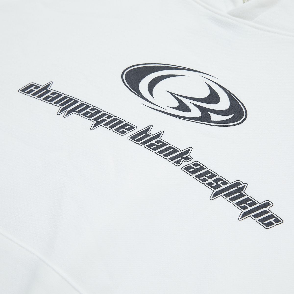 샴페인 블랭크 에스테틱(CHAMPAGNE BLANK AESTHETIC) LINE HOODIE WHITE