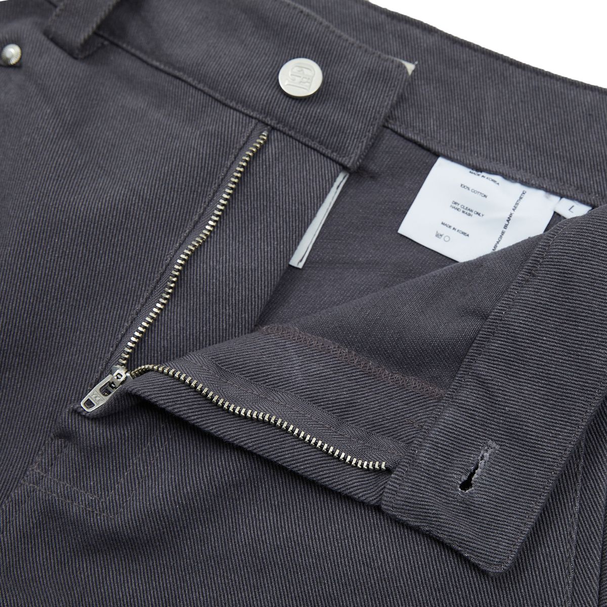 샴페인 블랭크 에스테틱(CHAMPAGNE BLANK AESTHETIC) STAR POINT SEMI-WIDE PANTS GREY