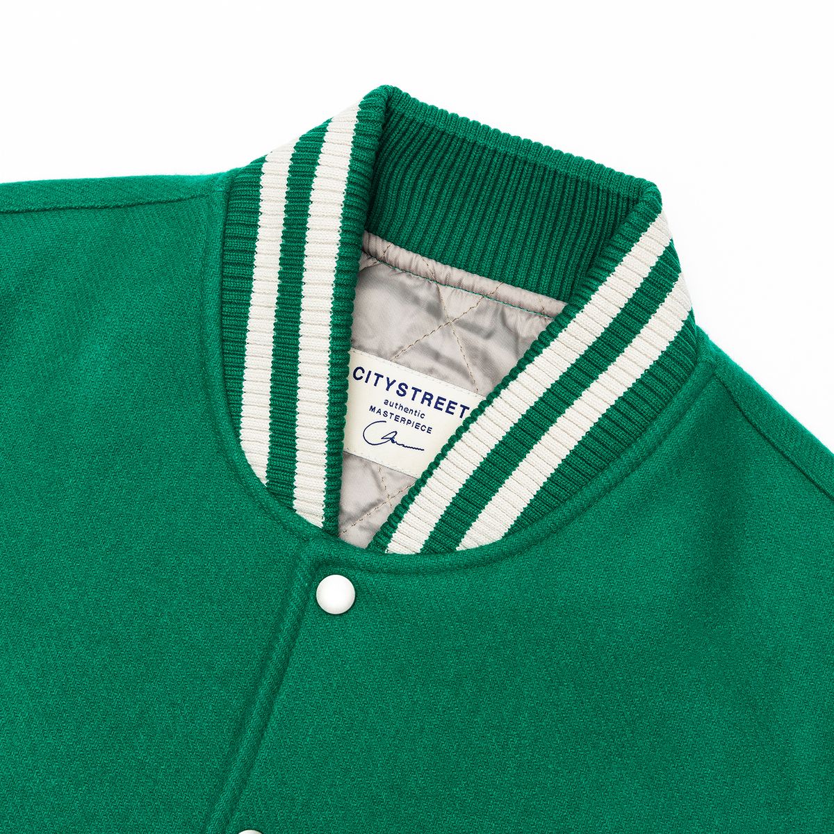 시티스트리트(CITY STREET) CLASSIC VARSITY JACKET - GREEN