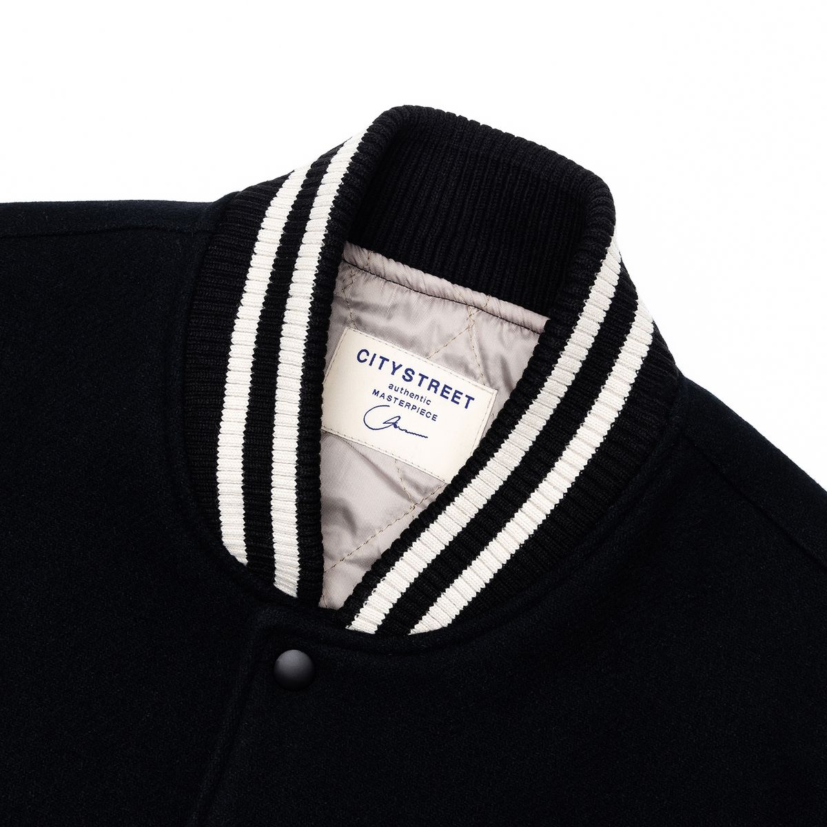 시티스트리트(CITY STREET) CLASSIC VARSITY JACKET - BLACK(BK)