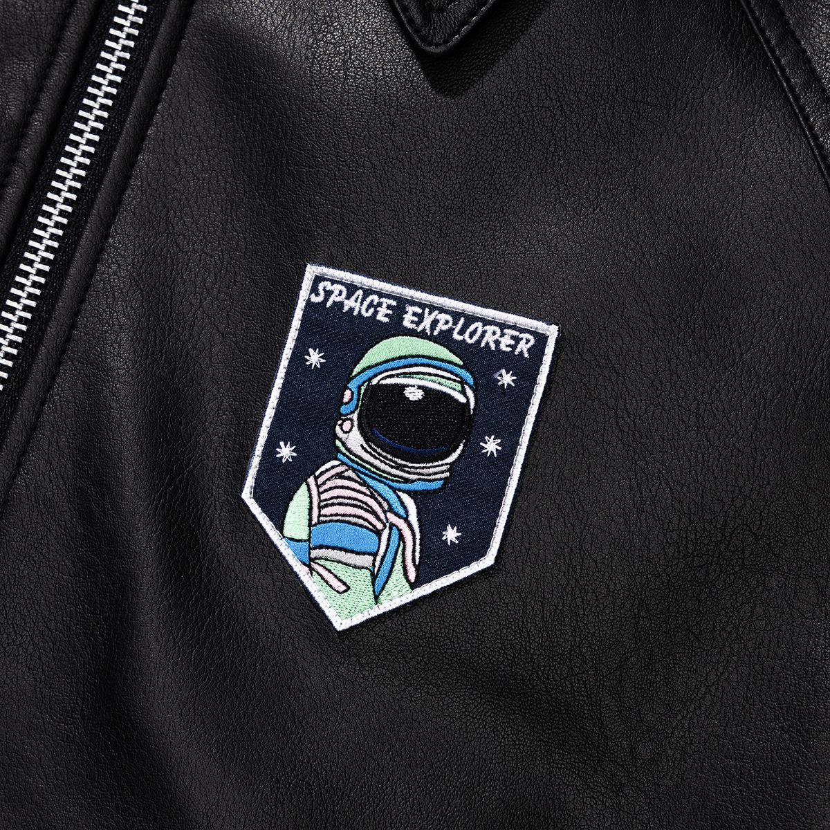 시티스트리트(CITY STREET) VEGAN LEATHER PADED JACKET SPACE - BLACK