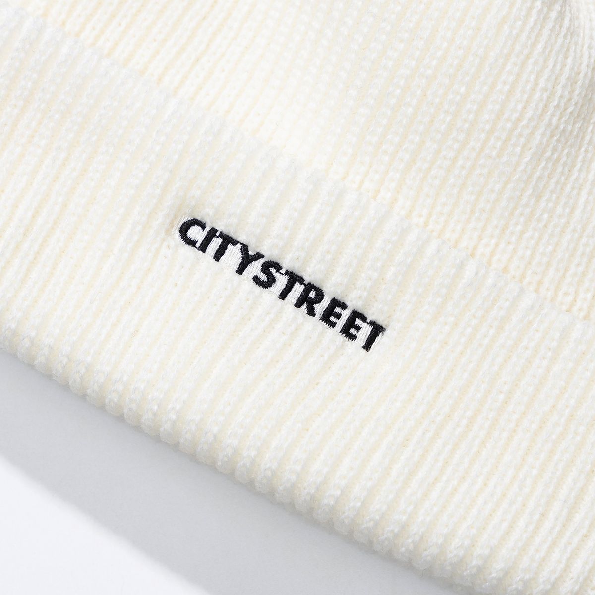 시티스트리트(CITY STREET) CITYSTREET LOGO BEANIE - IVORY