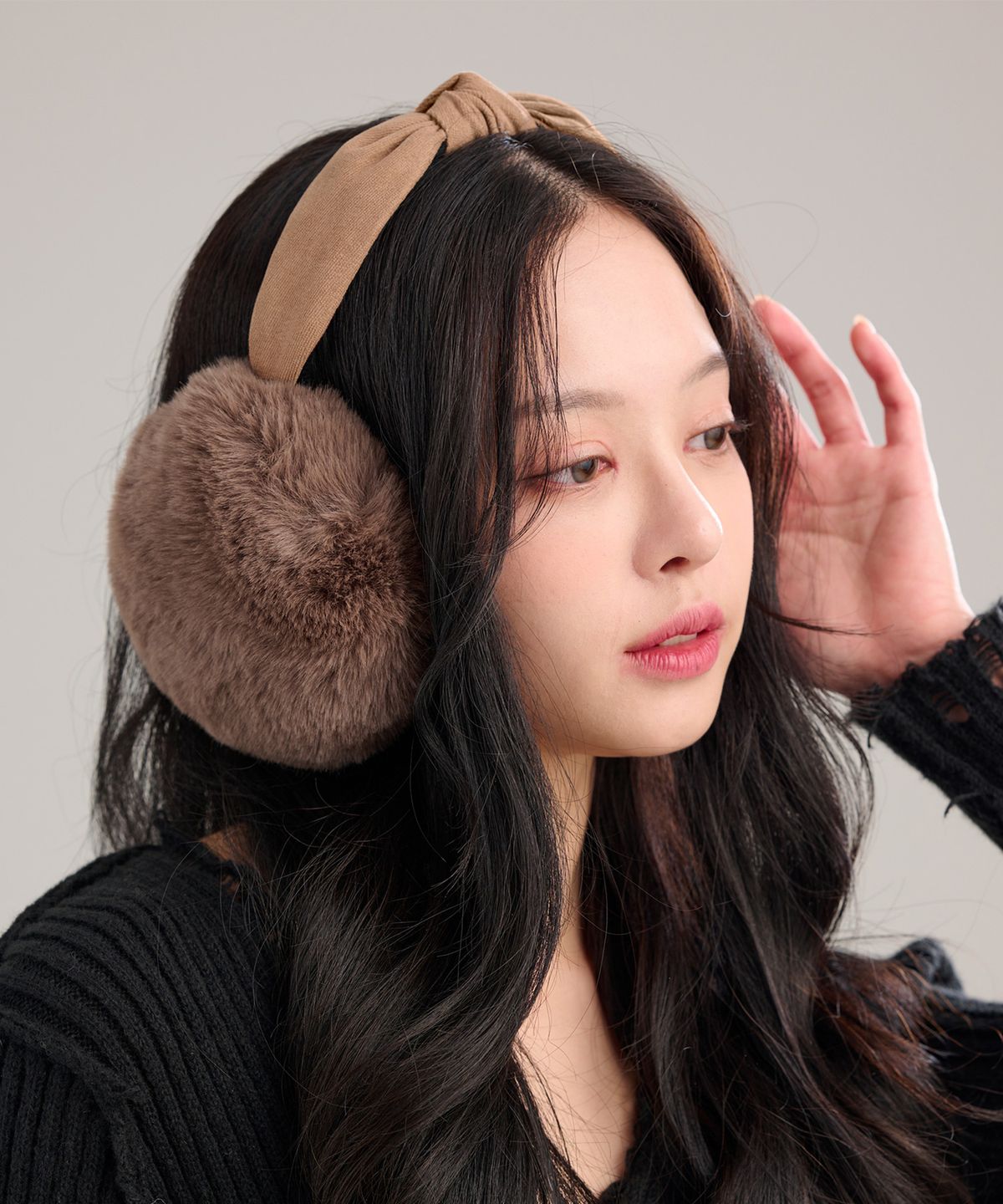레이버(RAVER) 데이닉  머리띠 접이식 털 귀마개