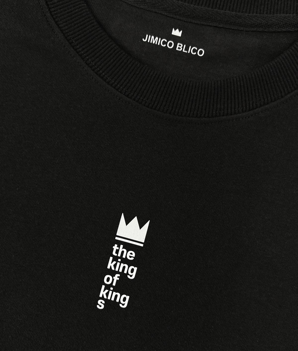 지미코 브리코(JIMIKO BLICO) JK crown kk black mtm 킹오브킹 블랙맨투맨