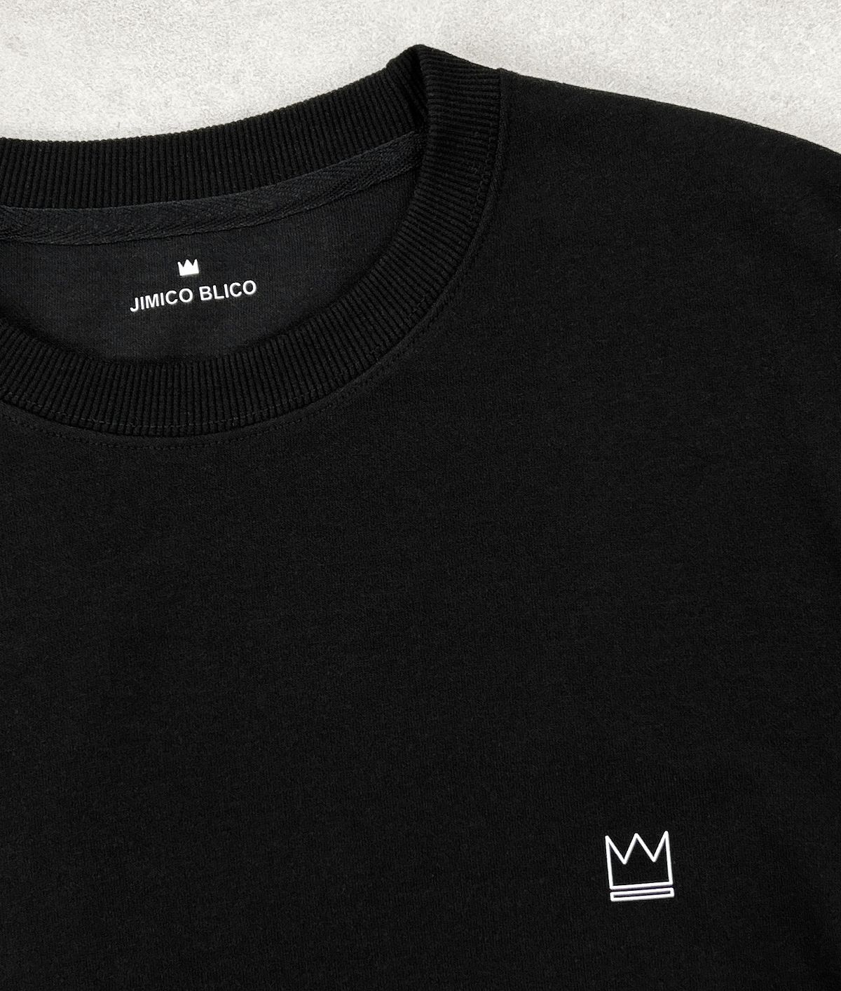 지미코 브리코(JIMIKO BLICO) JK crown line black mtm 라인 크라운 블랙맨투맨