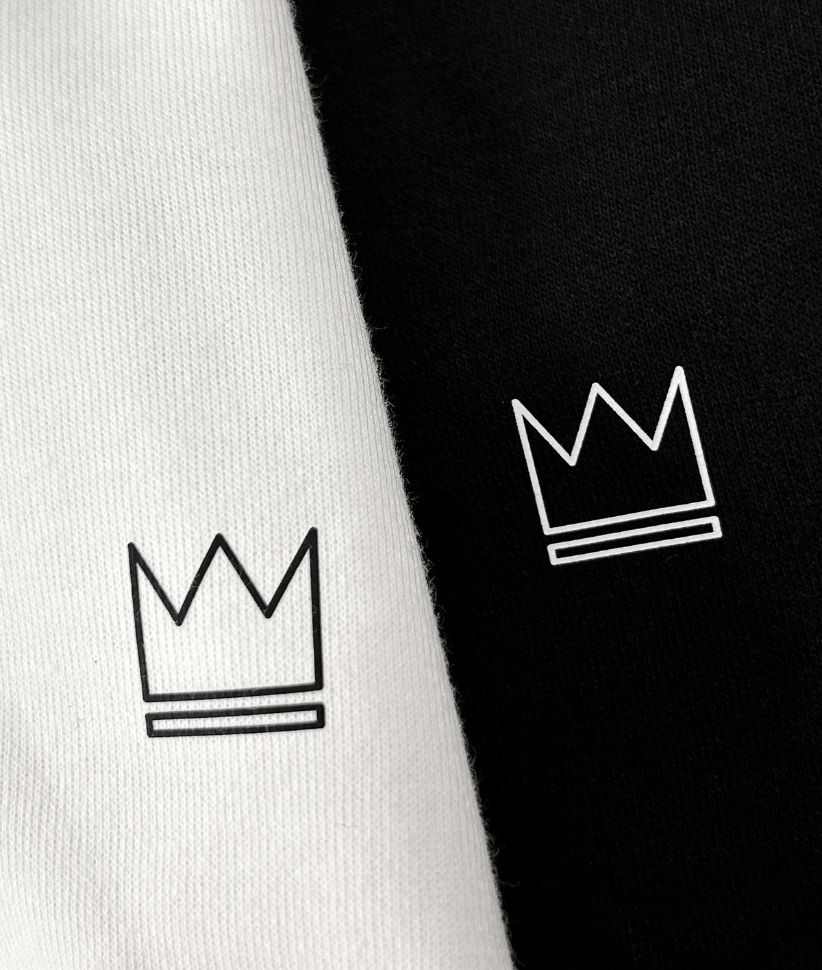 지미코 브리코(JIMIKO BLICO) JK crown line white mtm 라인 크라운 화이트맨투맨
