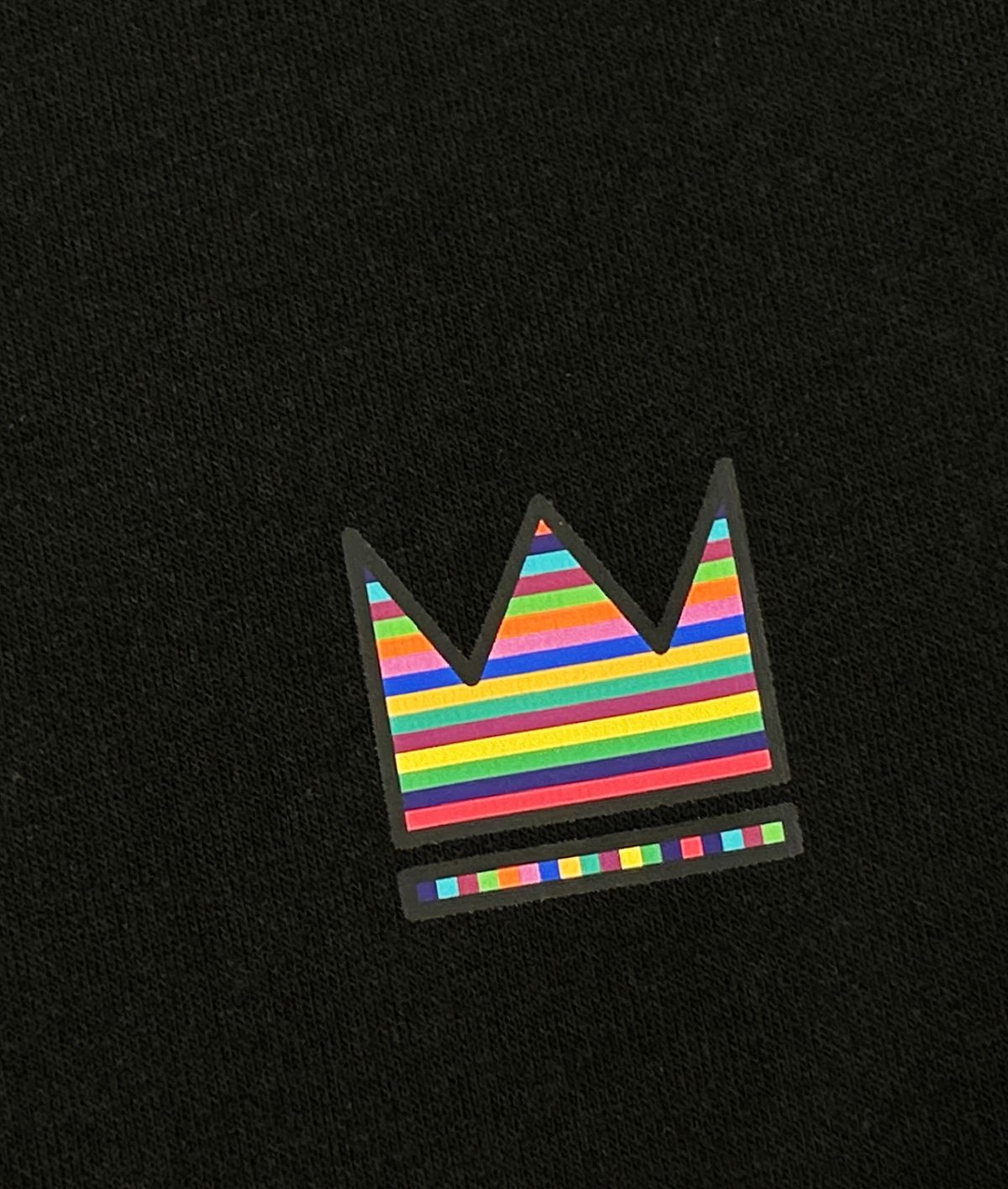지미코 브리코(JIMIKO BLICO) JK crown rainbow-s black mtm 스몰 레인보우 크라운 블랙맨투맨