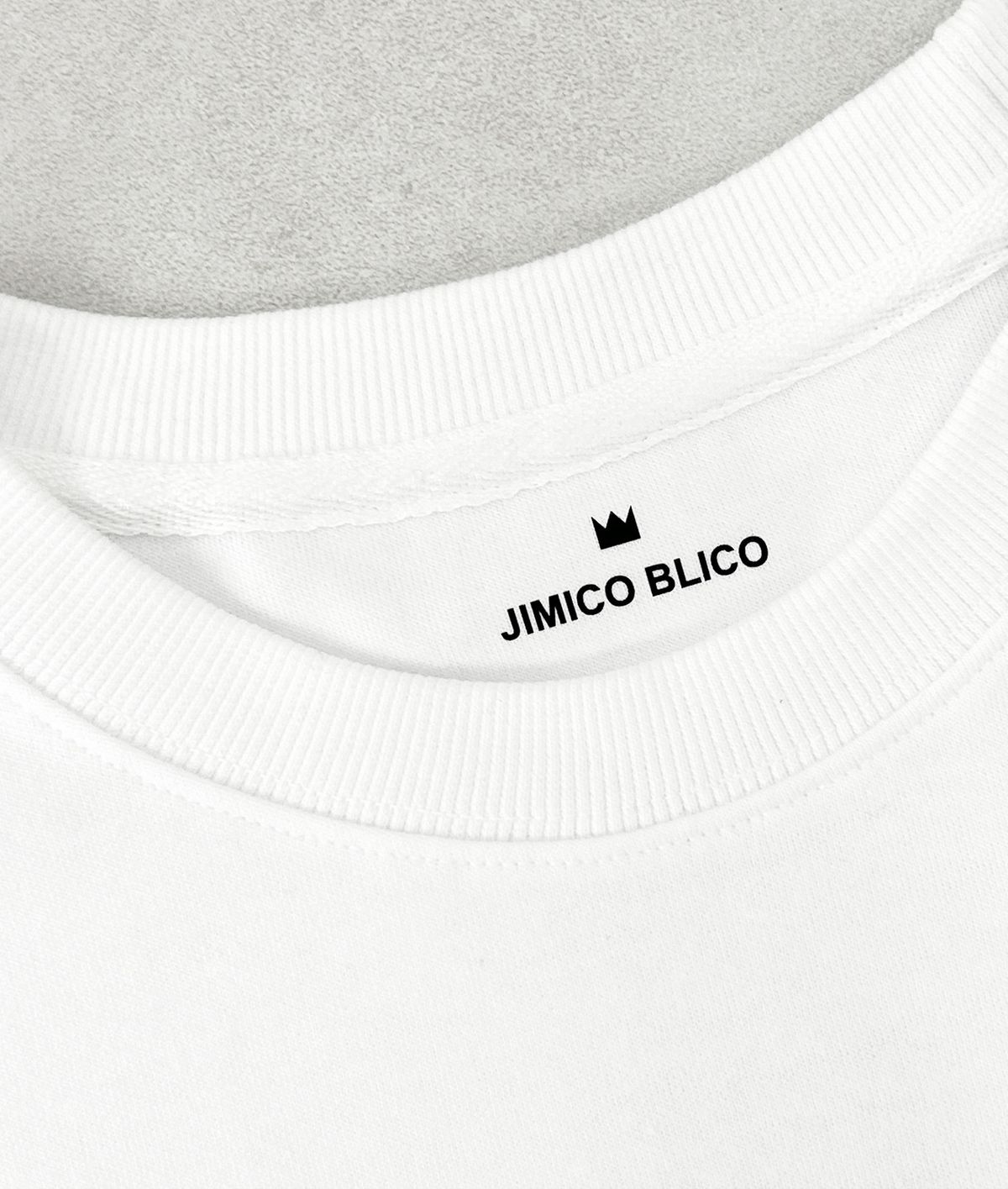 지미코 브리코(JIMIKO BLICO) JK typography white mtm 타이포그라피 화이트맨투맨