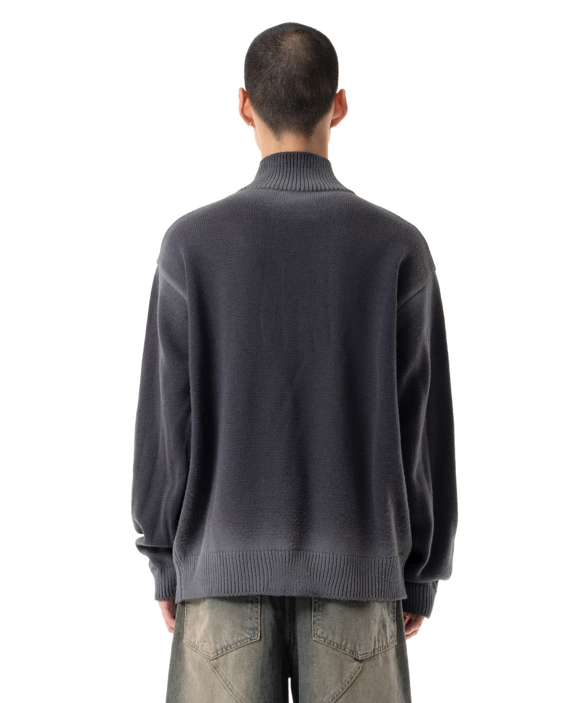 아캄(AAKAM) Gradient Zip-Up Sweater (Gray)