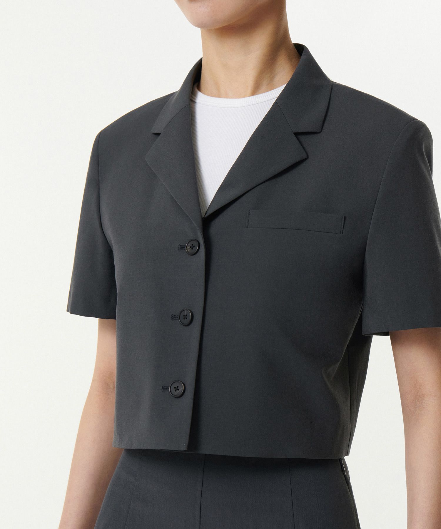 MUSINSA STANDARD ■ LIGHTWEIGHT CROPPED SHORT SLEEVE BLAZER MUSINSA | MUSINSA STANDARD WOMAN WOMENS LIGHTWEIGHT CROPPED