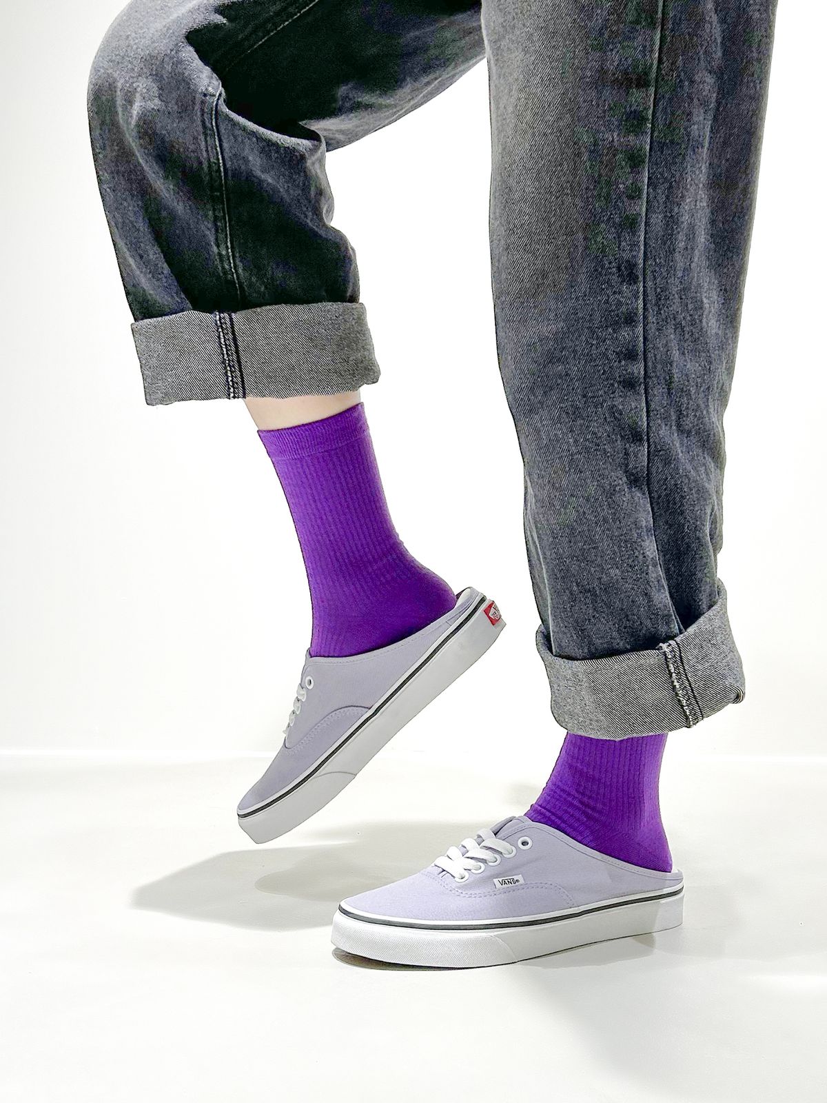 옐로우삭스(YELLOWSOCKS) 소프트 골지 퍼플