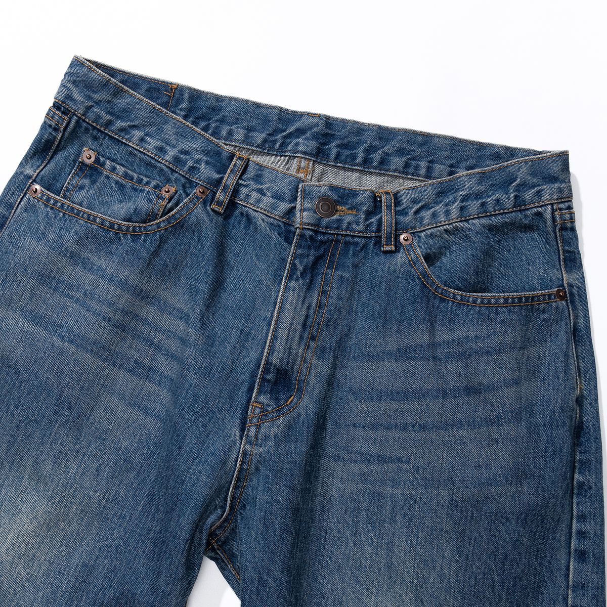 시티스트리트(CITY STREET) WASHED TWIST  DENIM - MEDIUM INDIGO
