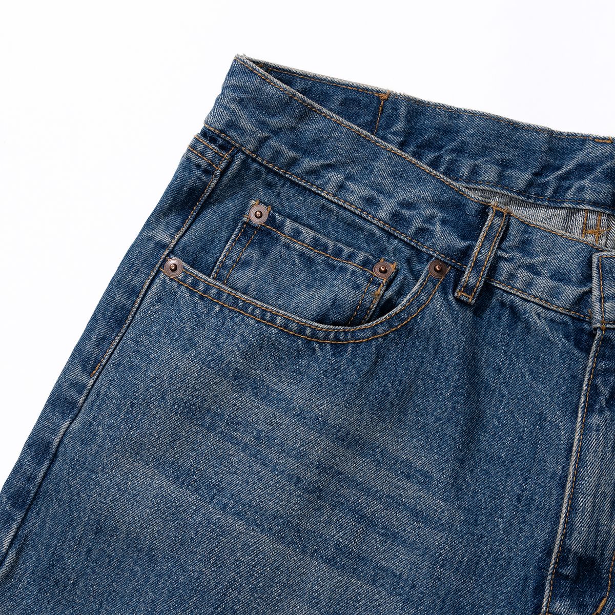 시티스트리트(CITY STREET) WASHED TWIST  DENIM - MEDIUM INDIGO