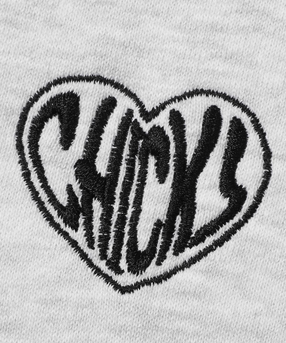 칙스(CHICKS) HEART CHICKS 긴팔 후드집업 후드티 맨투맨 백멜란지 기모 추가