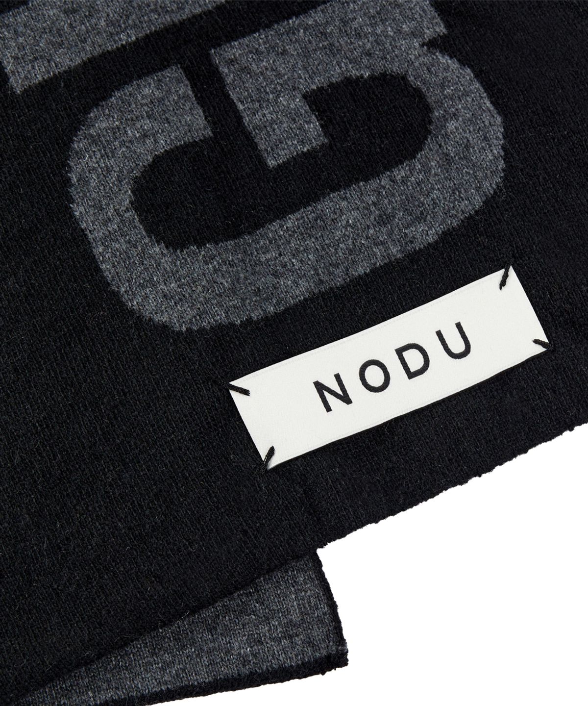 노드유(NODU) 레터링 머플러 [블랙]