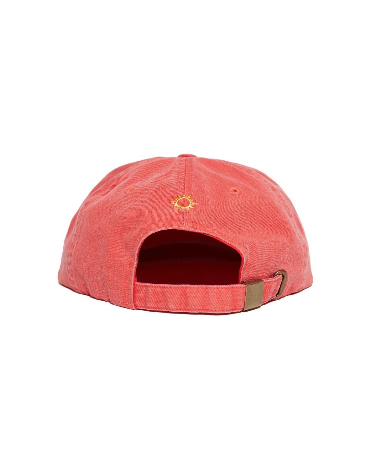 헬로 선라이즈(HELLO SUNRISE) Washed Sunrise Cat Logo 6Panel Cap (Scarlet Orange)