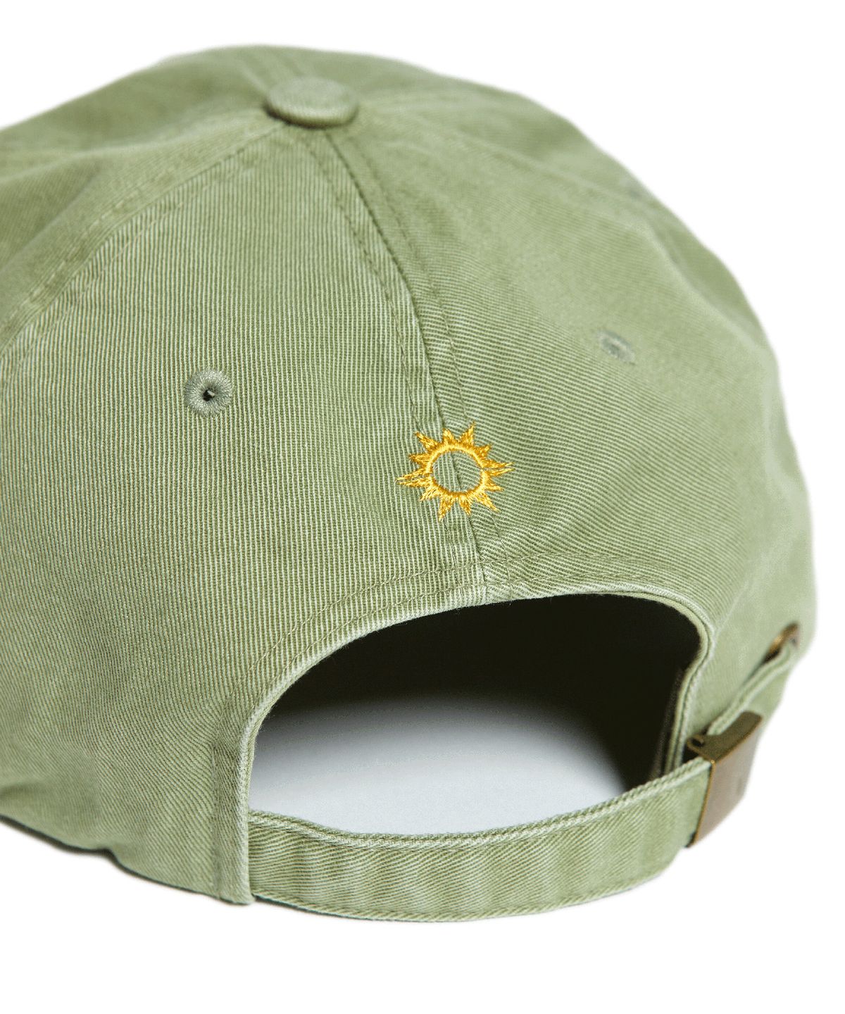헬로 선라이즈(HELLO SUNRISE) Washed Sunrise Cat Logo 6Panel Cap (Olive Green)