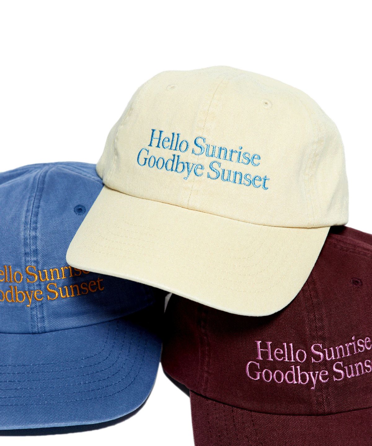 헬로 선라이즈(HELLO SUNRISE) HS Classic Typo Logo Ball Cap (Ocean Blue)