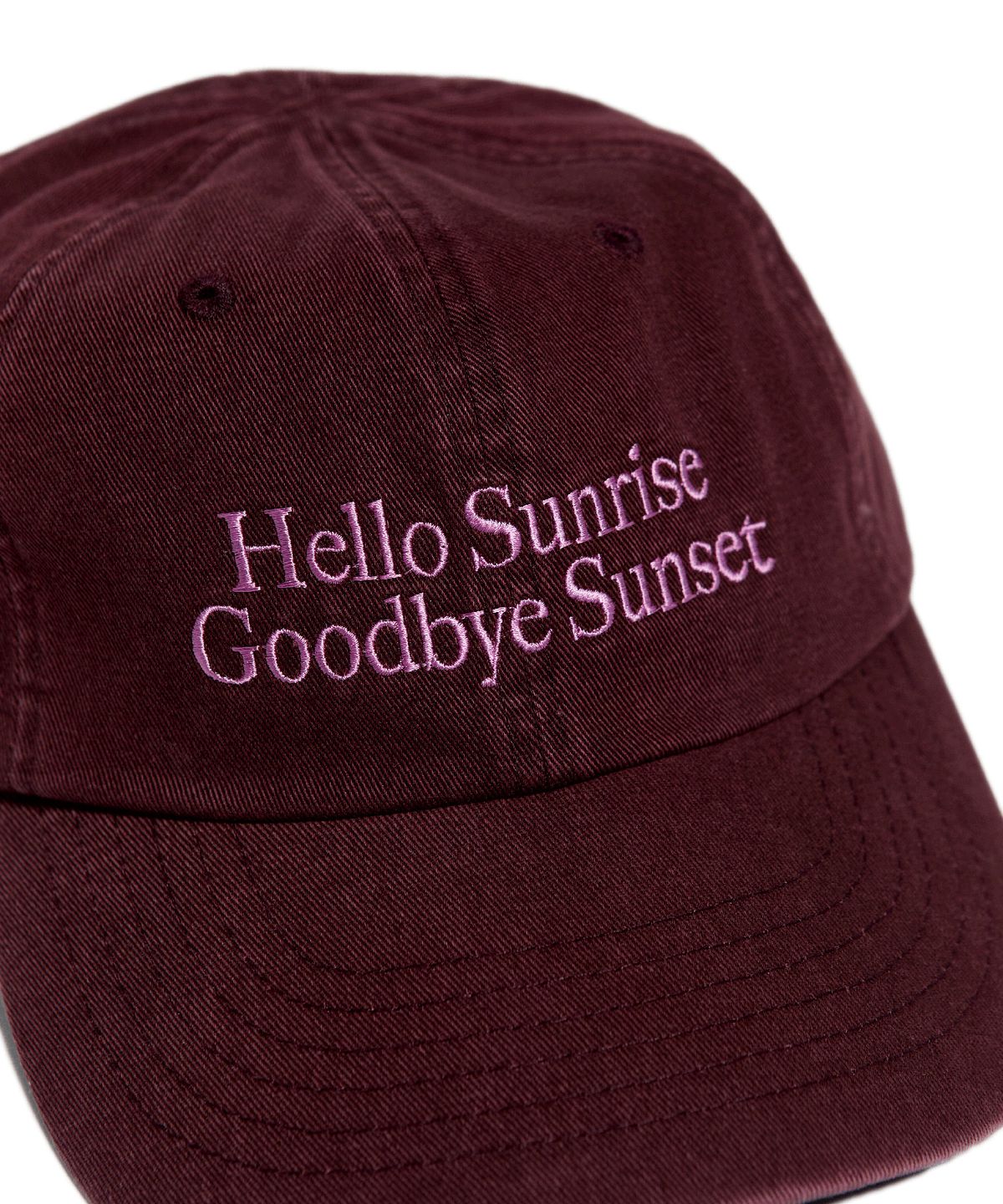 헬로 선라이즈(HELLO SUNRISE) HS Classic Typo Logo Ball Cap (Burgundy)